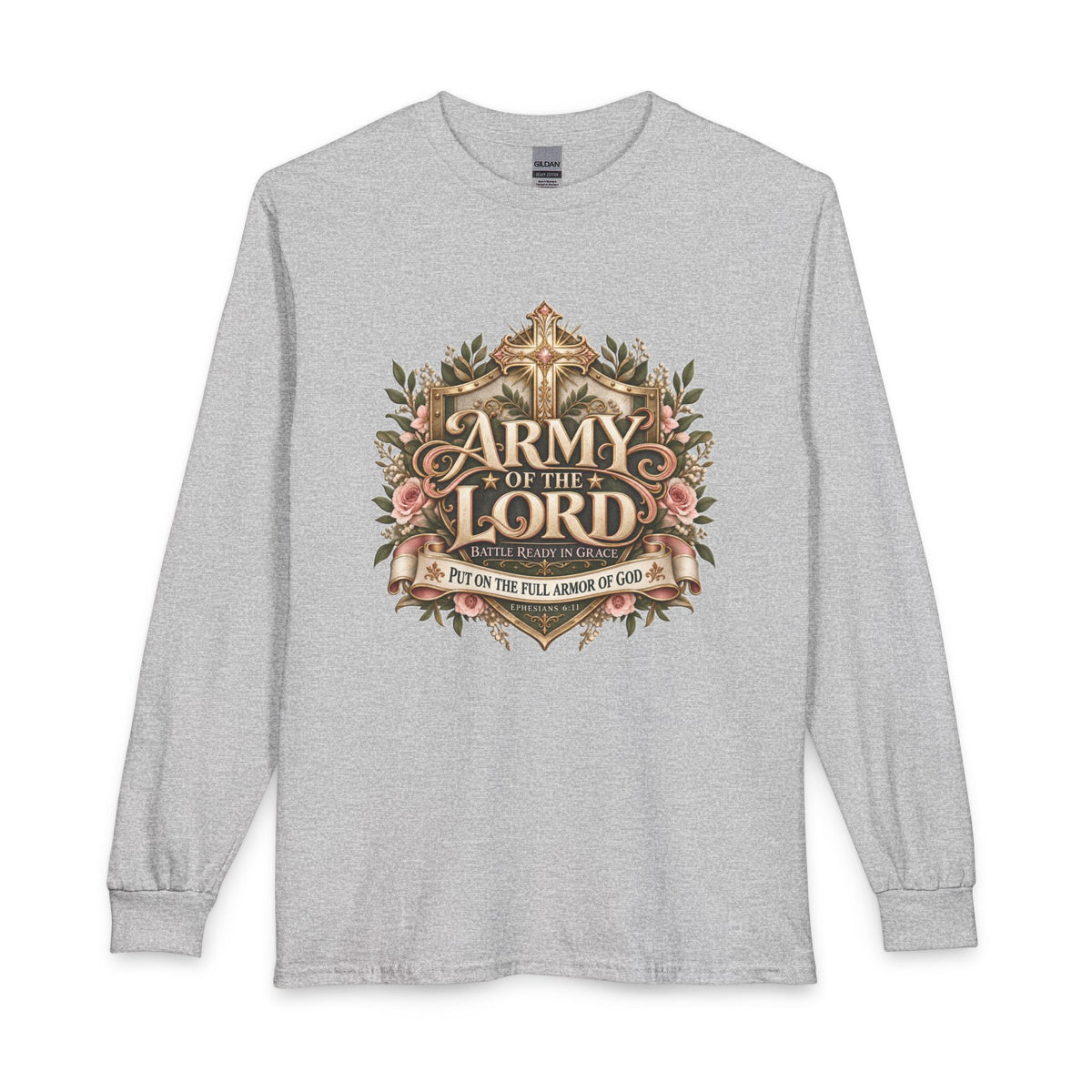 Army of the Lord — Battle Ready in Grace Christian Long Sleeve Shirt