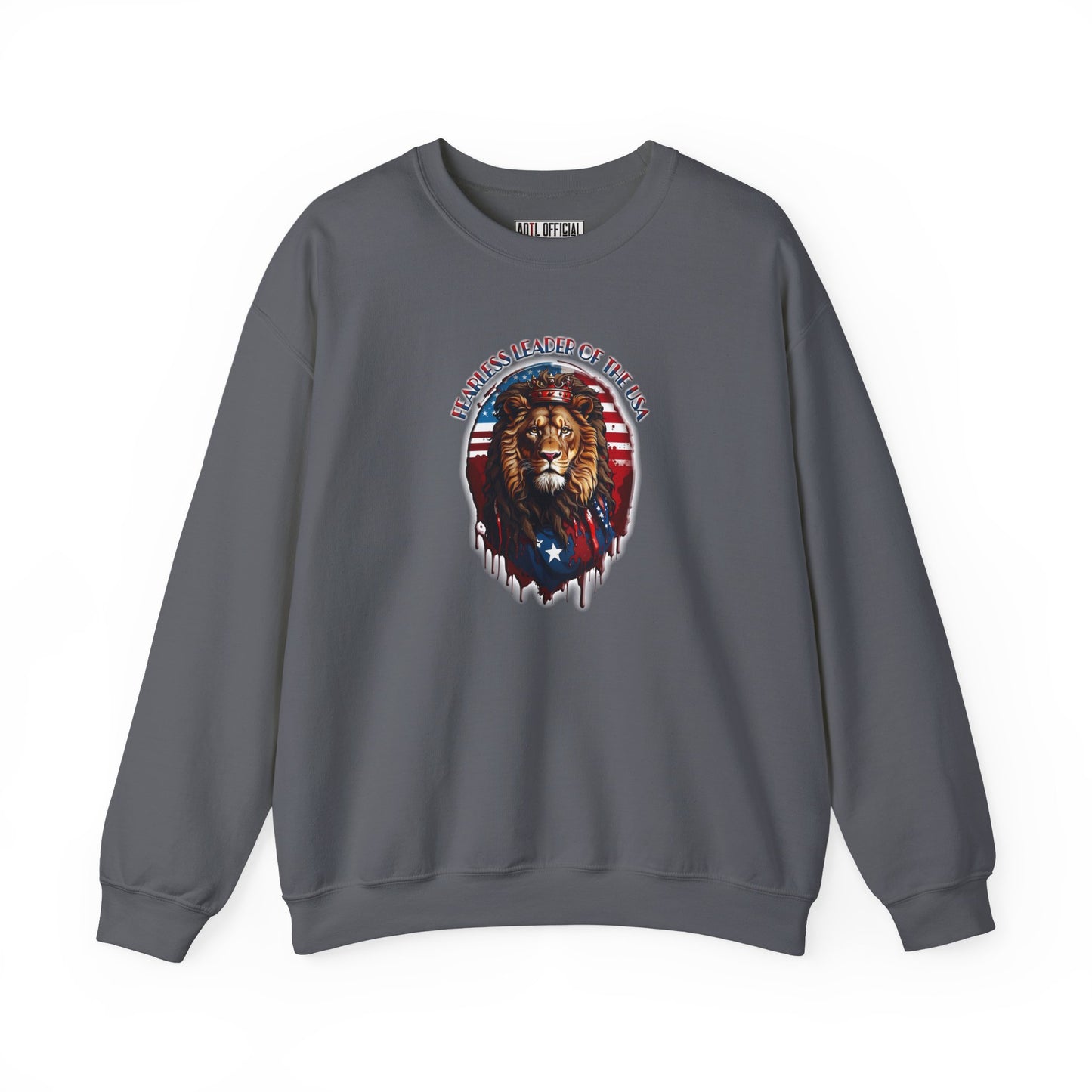 Fearless Leader of Faith  Lion of Judah  Unisex Heavy Blend™ Crewneck Sweatshirt