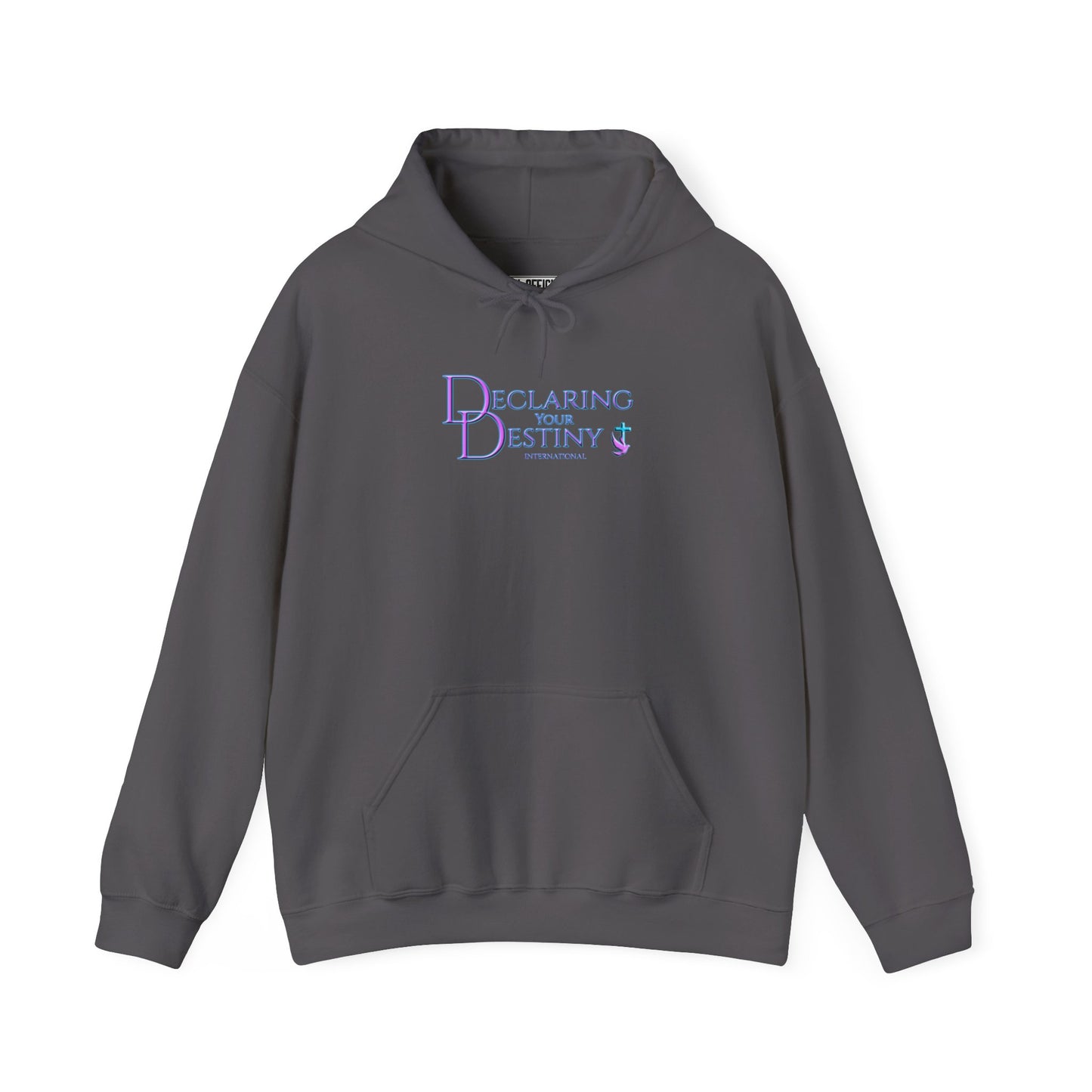 Declaring Your Destiny Purple-Teal logo/ Alpha 7 Omega Purple Lightning Unisex Heavy Blend™ Hooded Sweatshirt