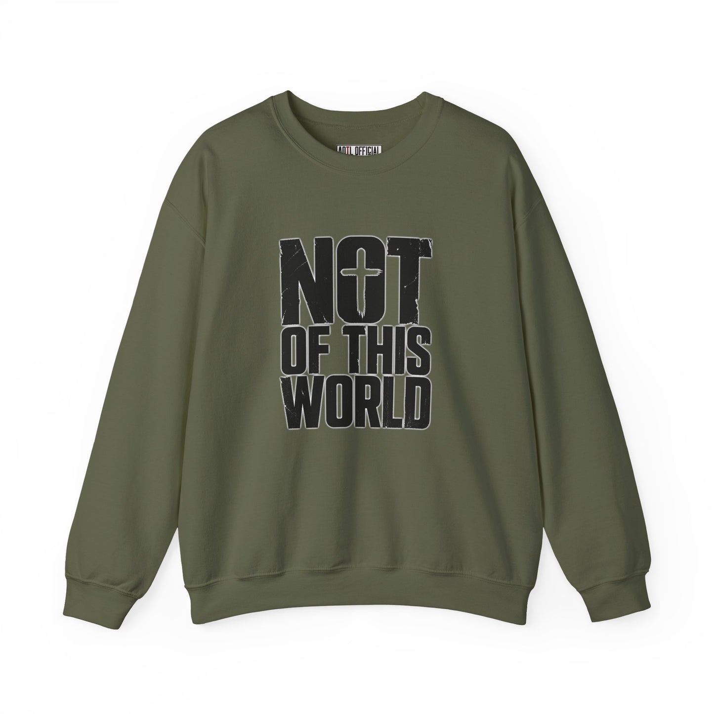 Not Of This World Black Text Christian Sweatshirt