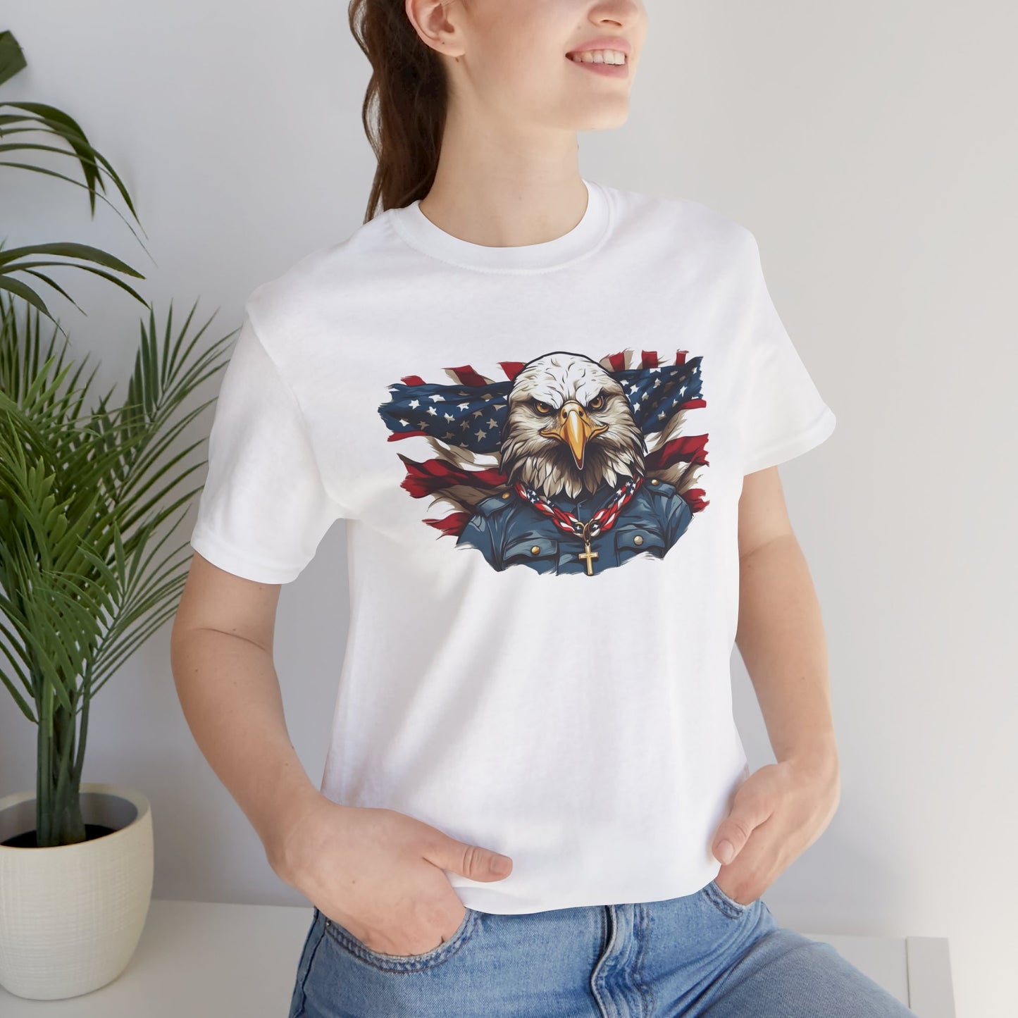Defender of Liberty  Christian Patriotic Unisex Short Sleeve Tee