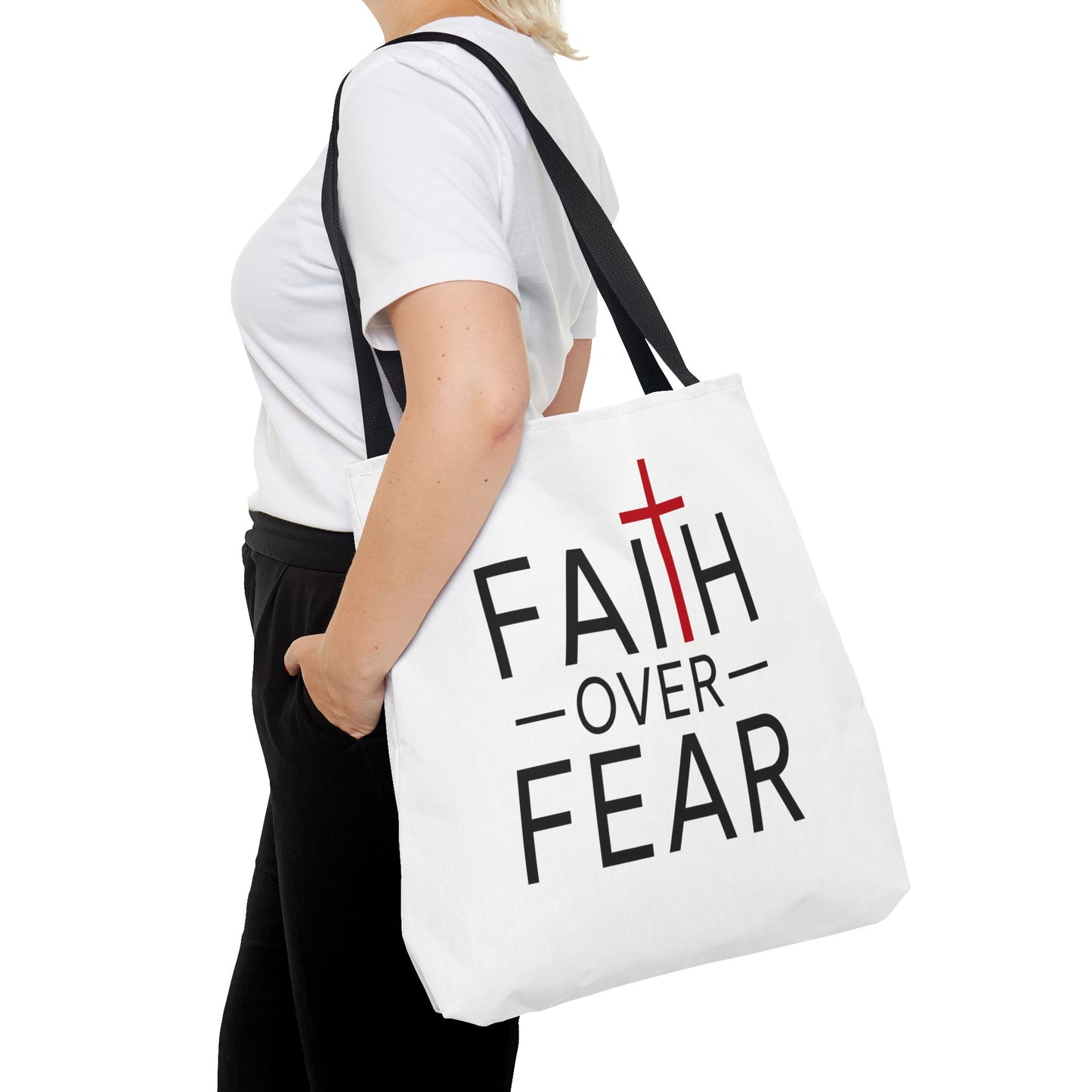 Faith Over Fear/ Team Jesus Christian Tote Bag