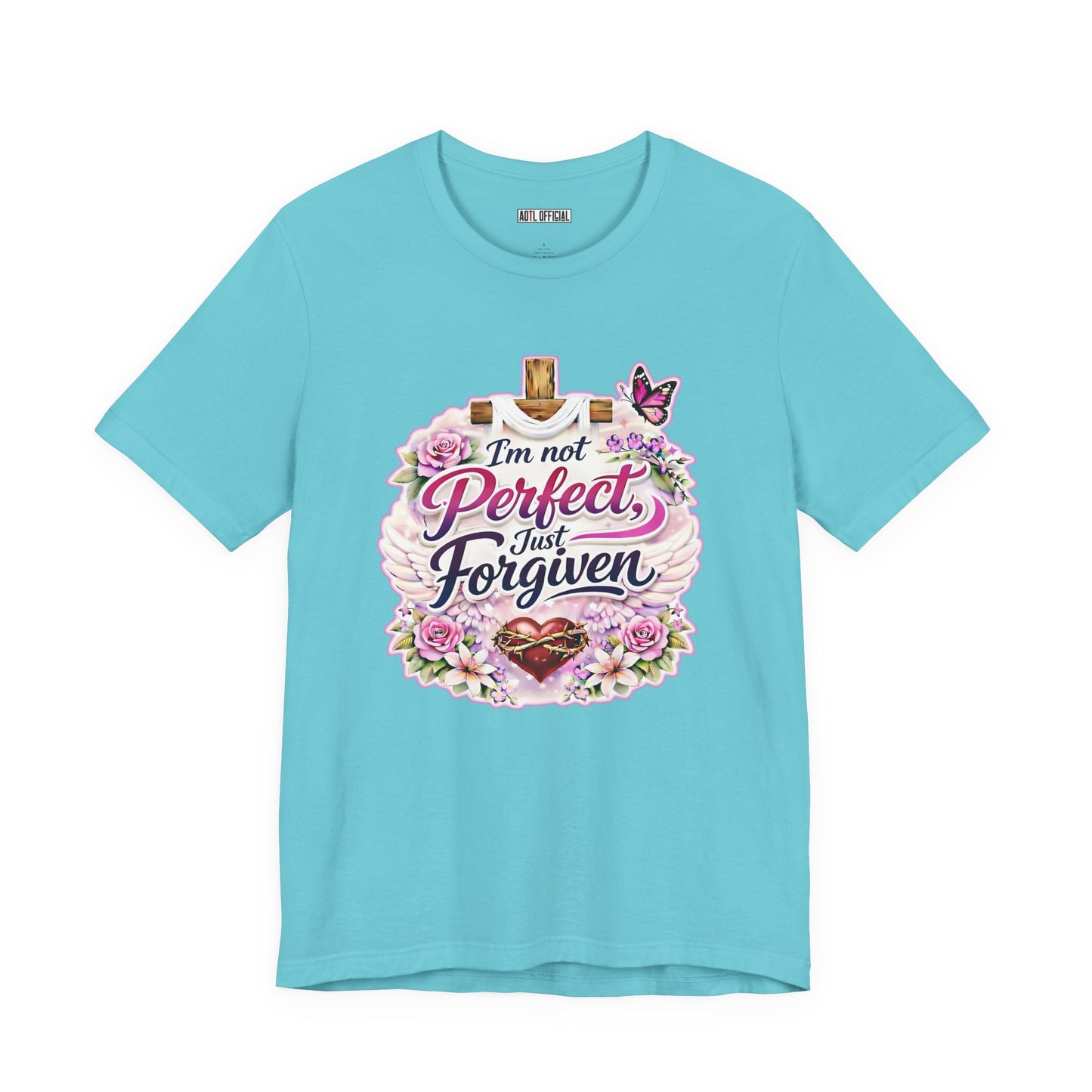 I'm Not Perfect, Just Forgiven Nature Edition  Unisex Short Sleeve Tee
