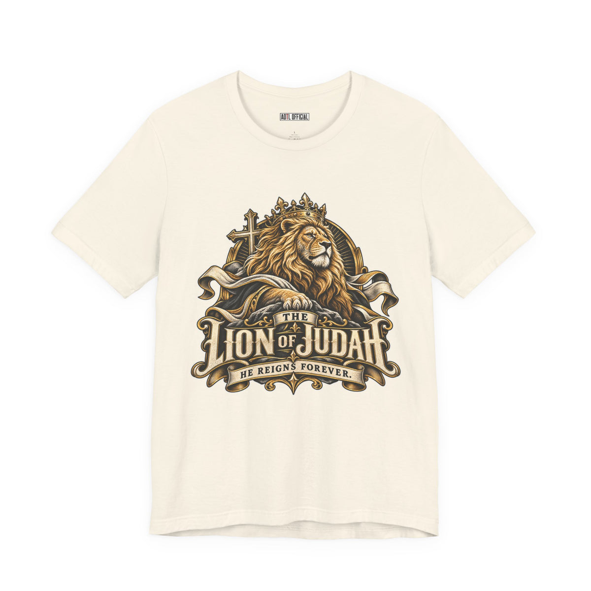 Lion of Judah — He Reigns Forever Christian T-shirt