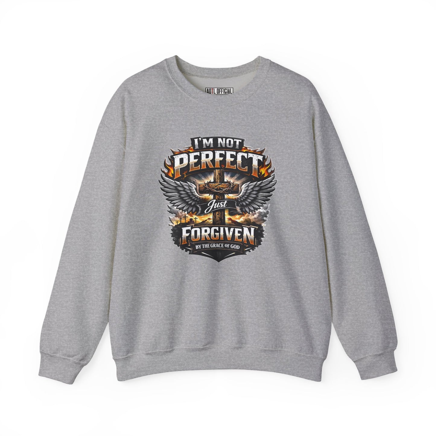 I'm Not Perfect, Just Forgiven Unisex Heavy Blend™ Crewneck Sweatshirt