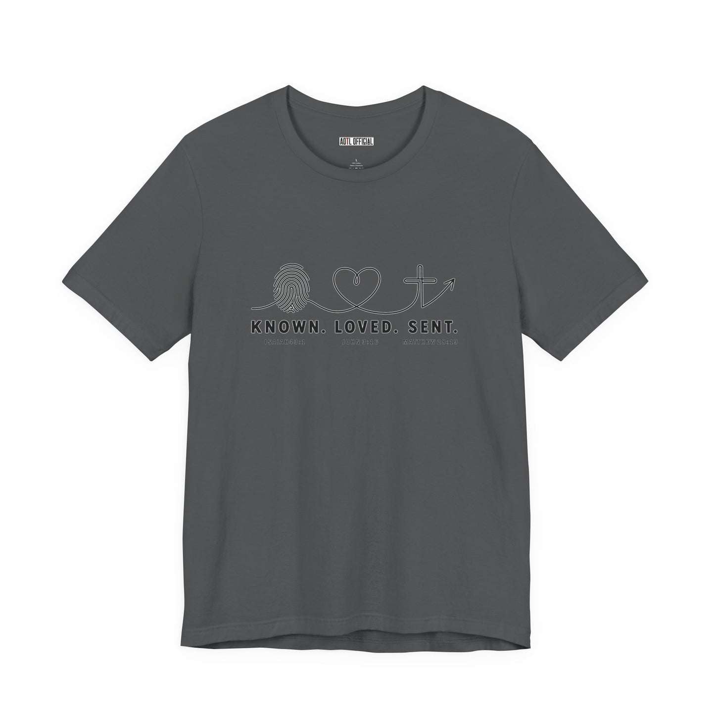 Known. Loved. Sent. Christian T-shirt