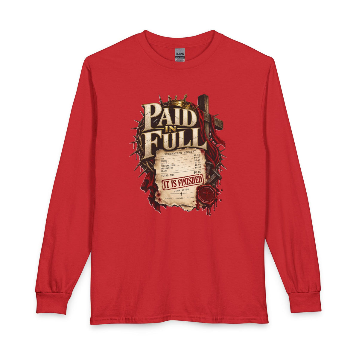 Paid in Full — John 19:30 Christian Long Sleeve Shirt