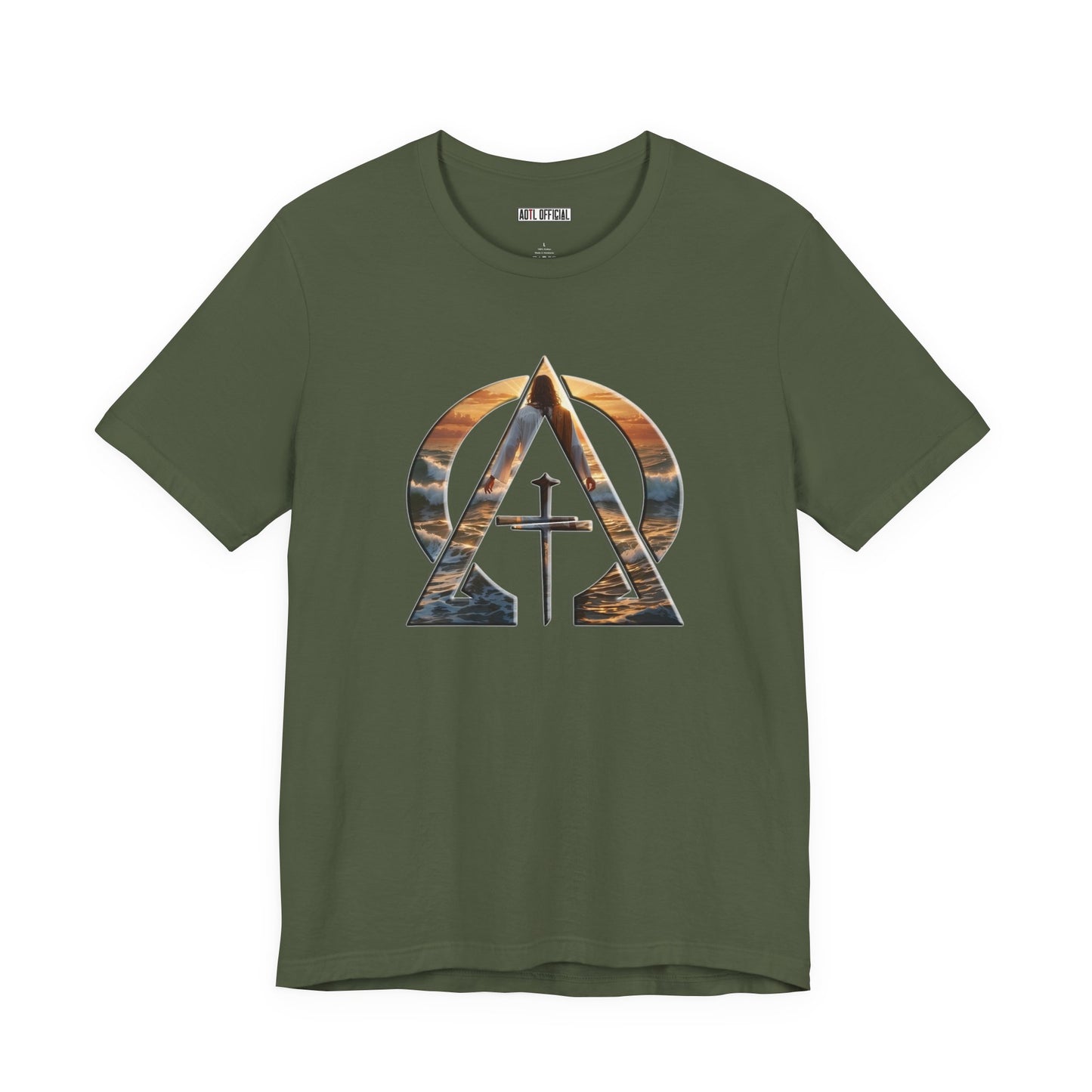Devine Triad Alpha & Omega Jesus Walking On Water Unisex Short Sleeve Tee