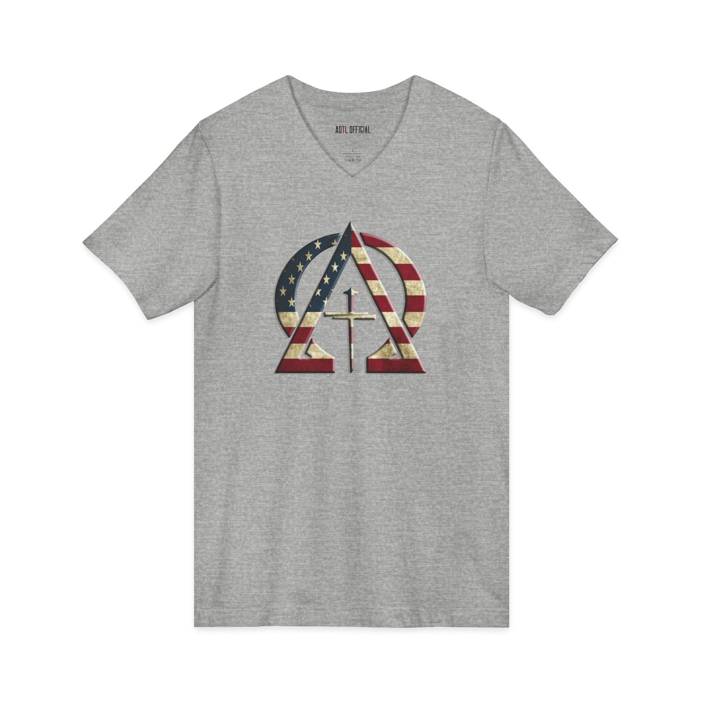Alpha & Omega Vintage USA  V-Neck Tee