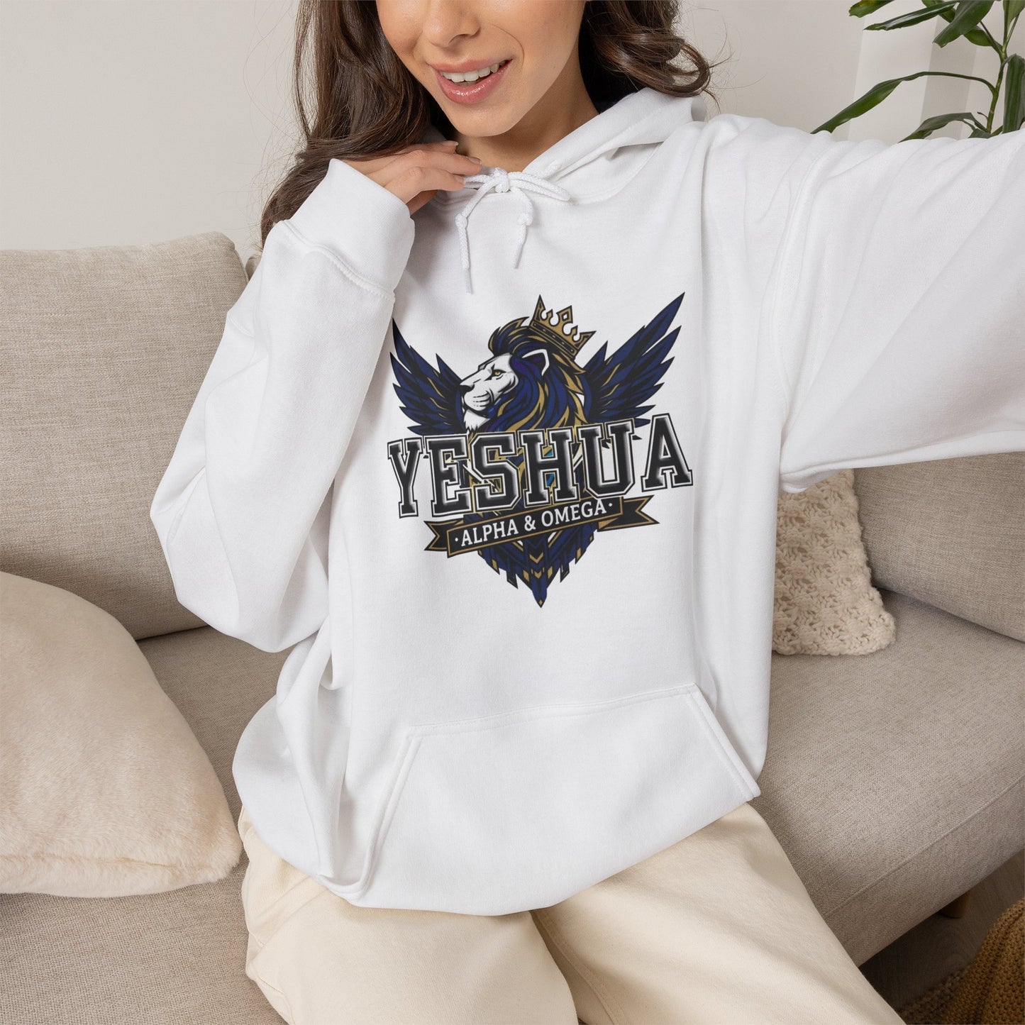 Yeshua: Lion of Judah Reigns Christian Hoodie