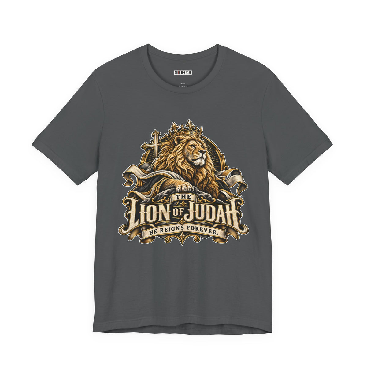 Lion of Judah — He Reigns Forever Christian T-shirt