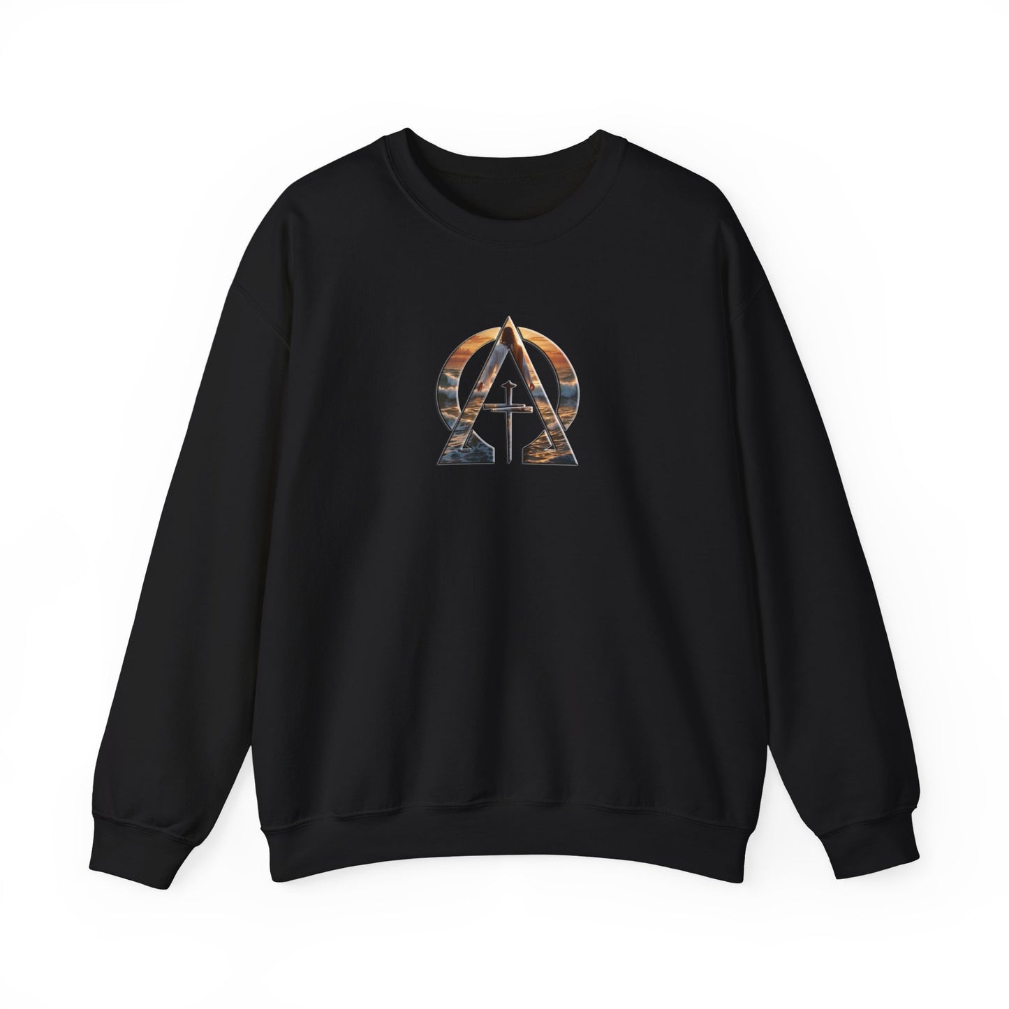 Alpha & Omega Divine Walking on Water Unisex Heavy Blend™ Crewneck Sweatshirt