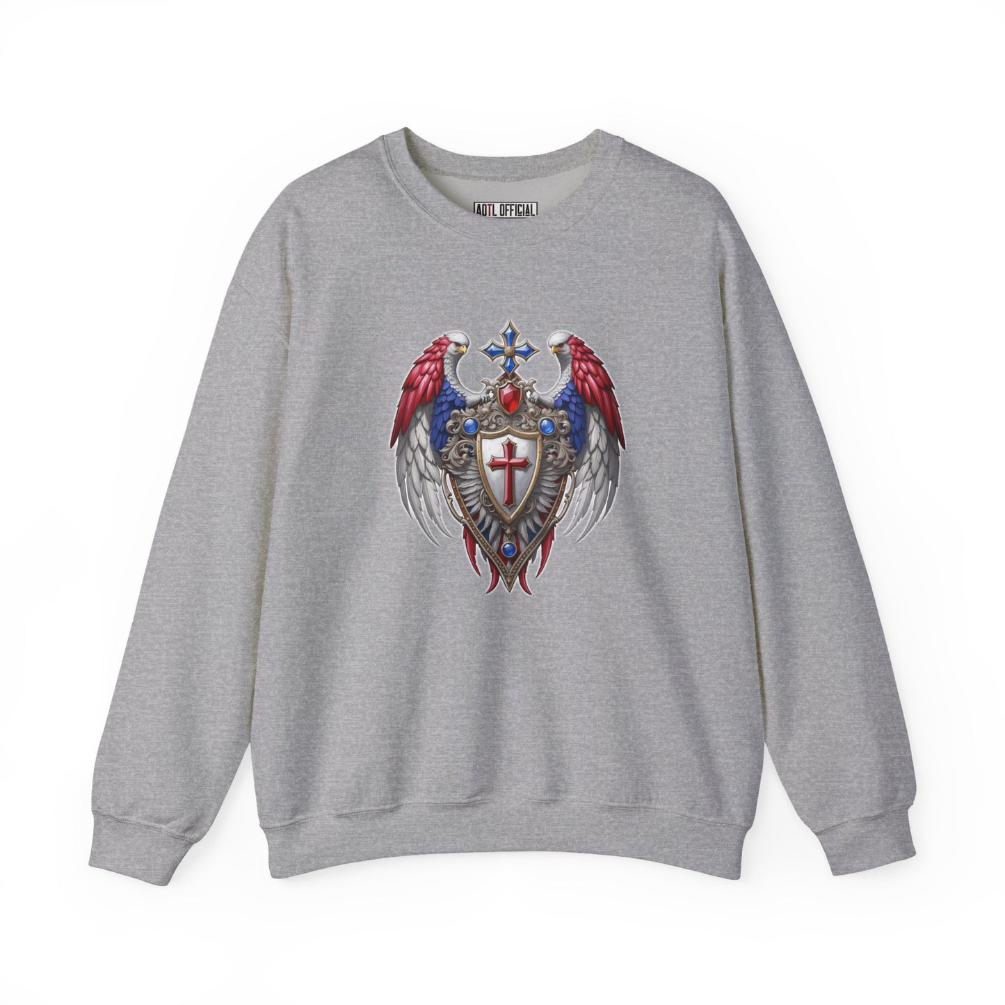 Winged Guardians of Faith Unisex Heavy Blend™ Crewneck Sweatshirt