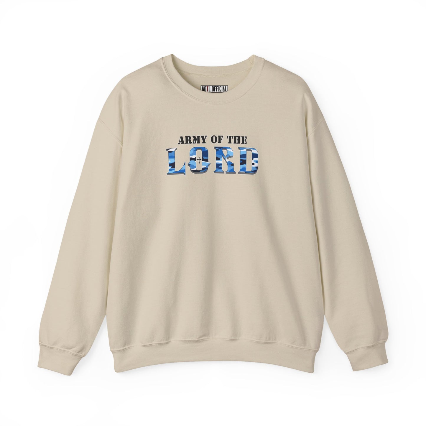 Blue Camo Army of the Lord Unisex Heavy Blend™ Crewneck Sweatshirt