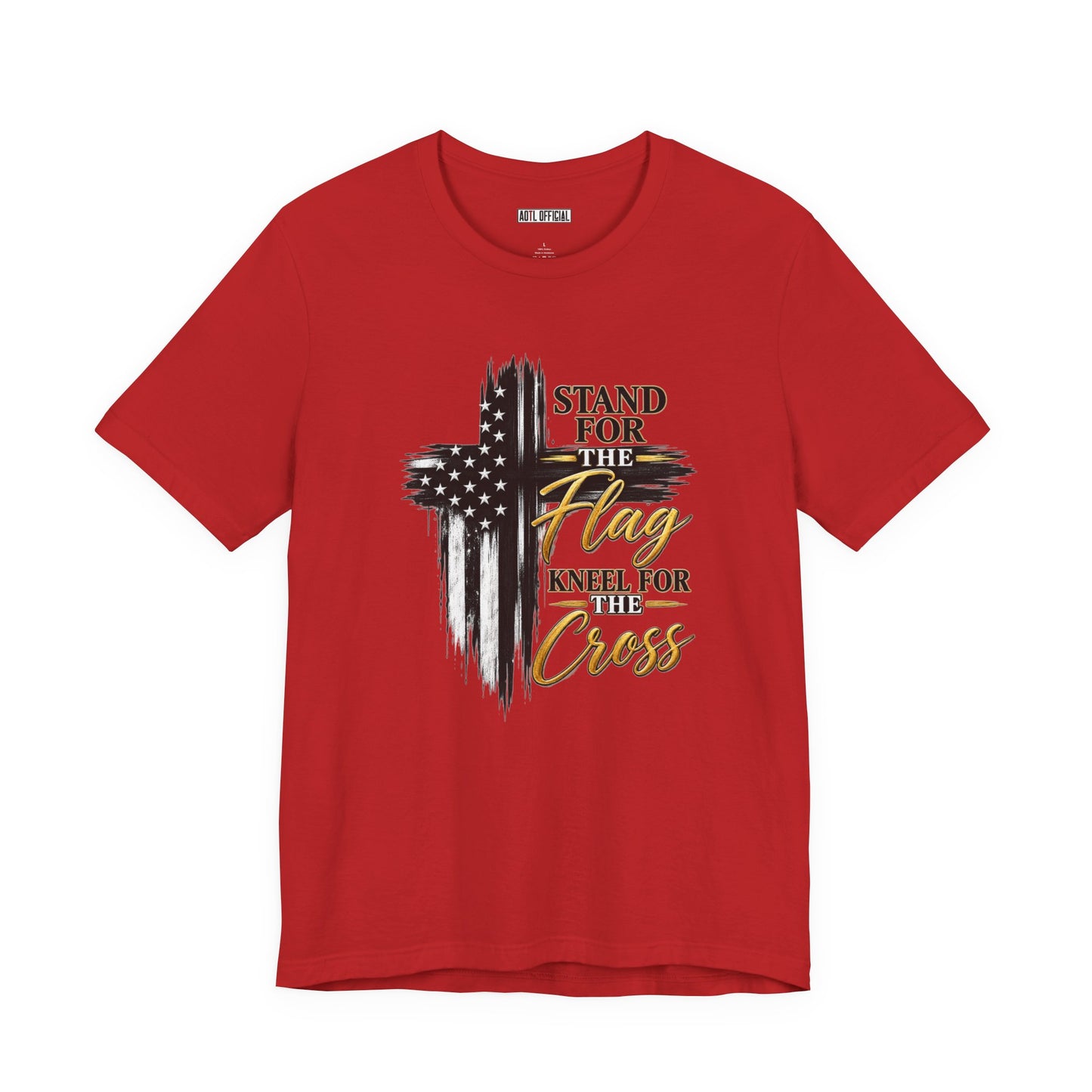 Stand for the Flag, Kneel for the Cross Christian T-shirt
