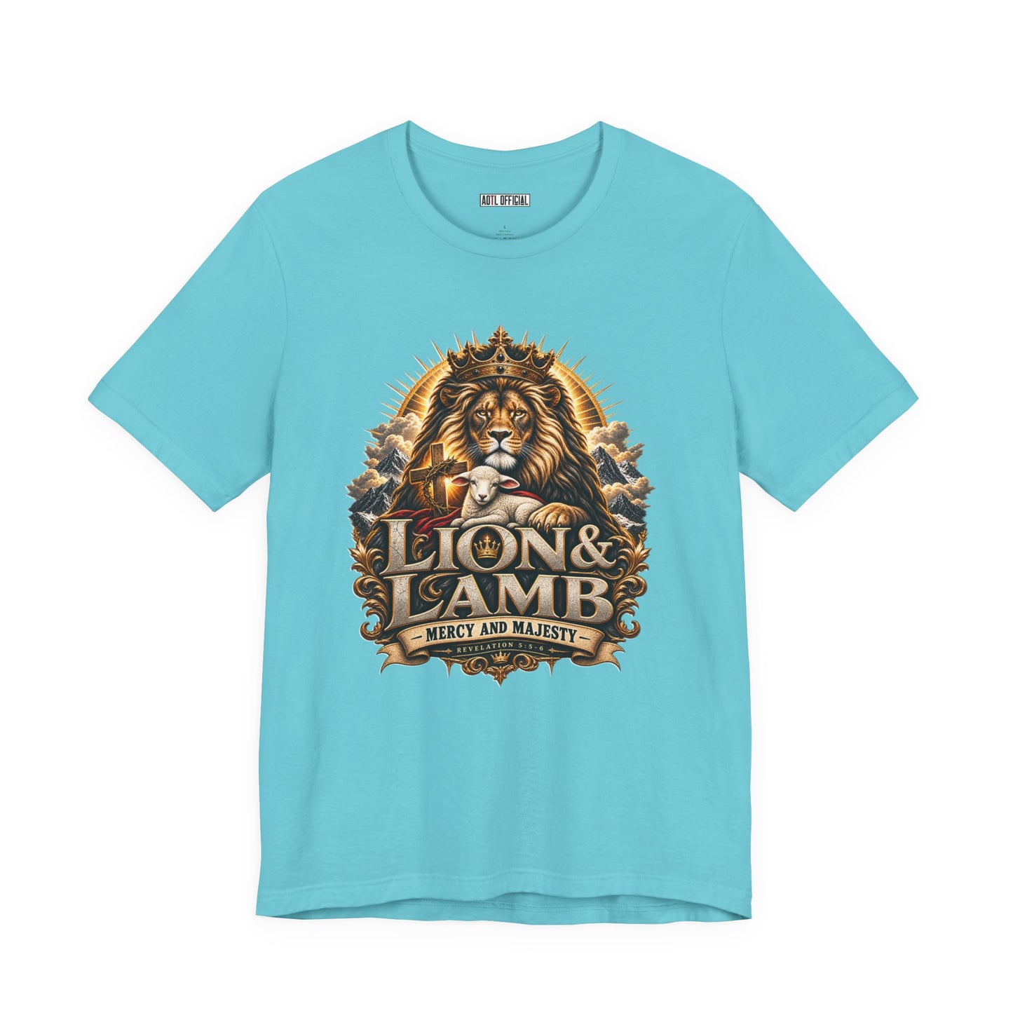 Lion & Lamb – Mercy and Majesty Christian T-shirt