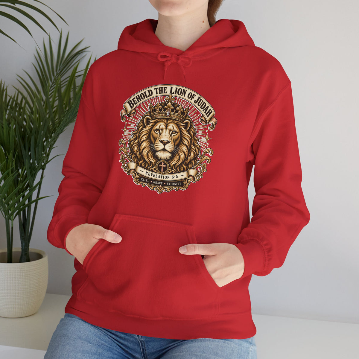 Behold the Lion of Judah —  Revelation 5:5 Christian Hoodie