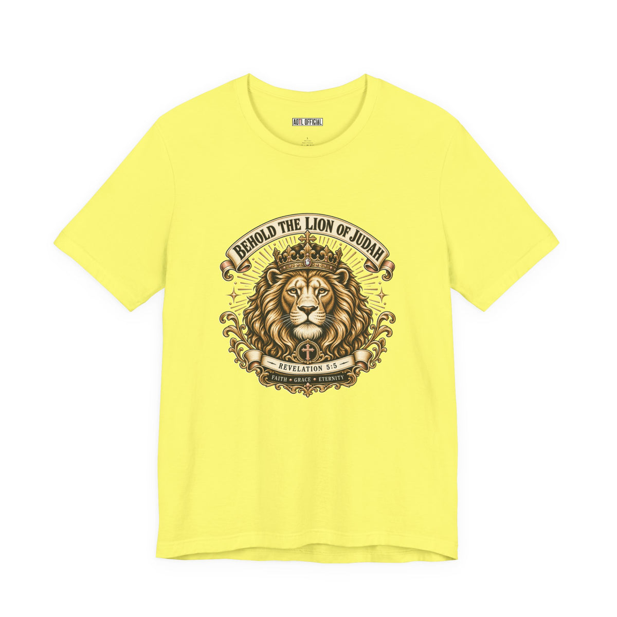 Behold the Lion of Judah — Revelation 5:5 Christian T-shirt