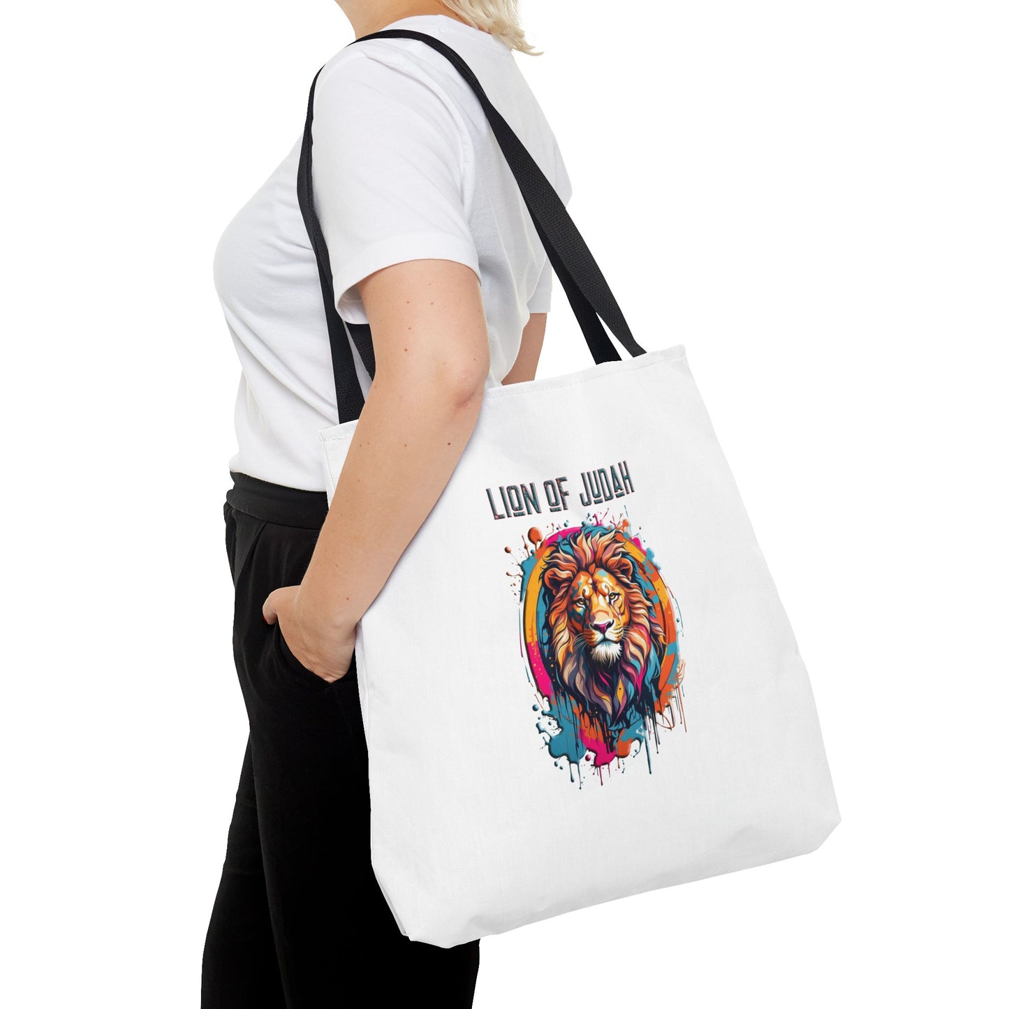 Graffiti Drip Lion Of Judah Christian Tote bag
