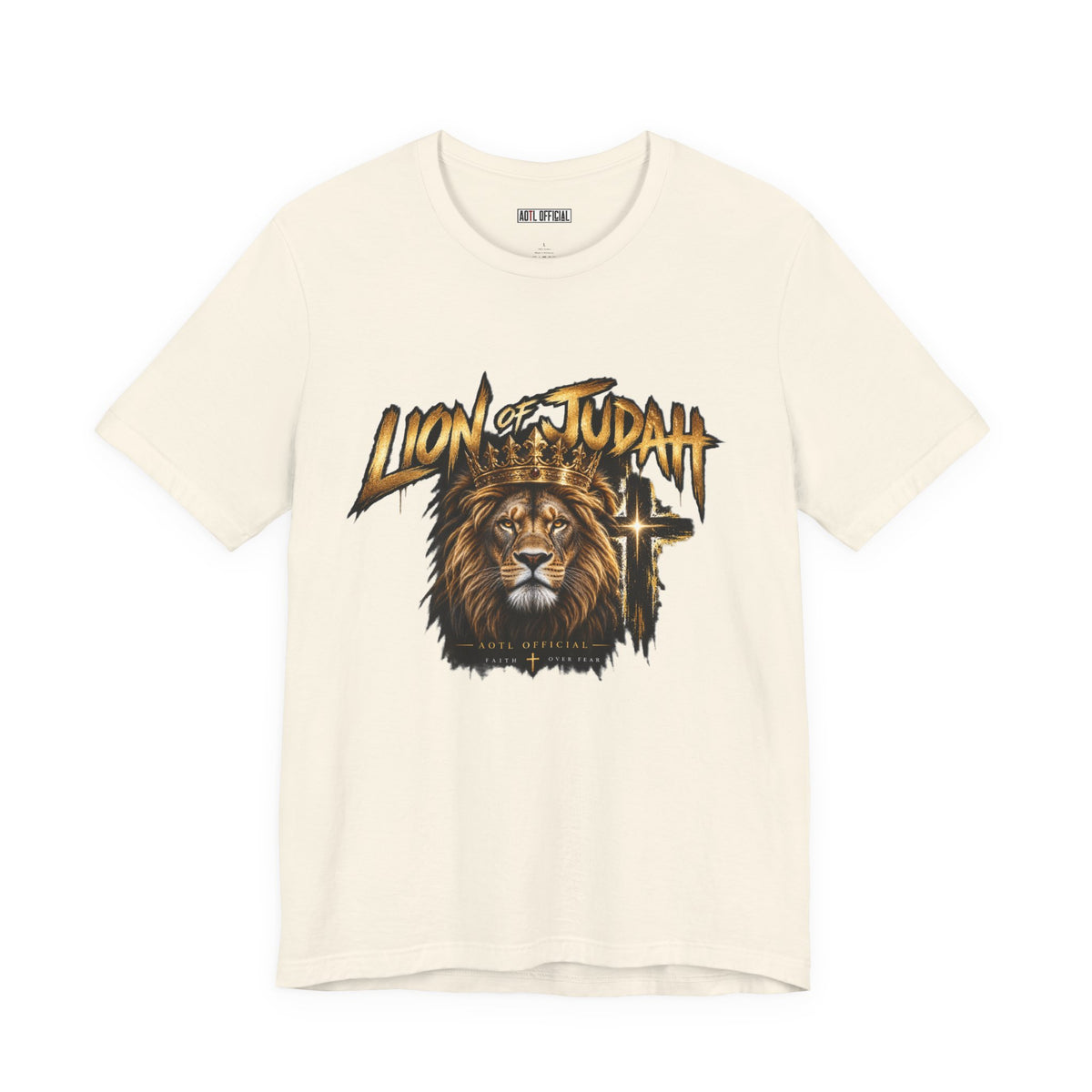 Lion of Judah — Faith Over Fear Christian T-shirt