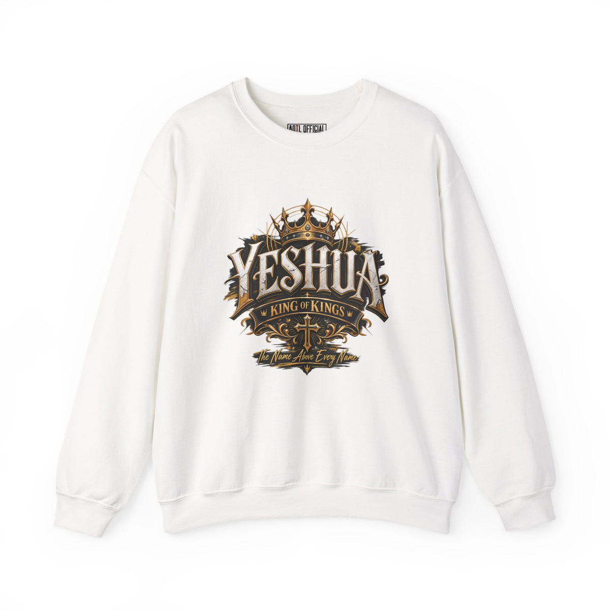 Shop the Yeshua – King of Kings Christian Sweatshirt. A striking declaration of the authority and majesty of Jesus. 