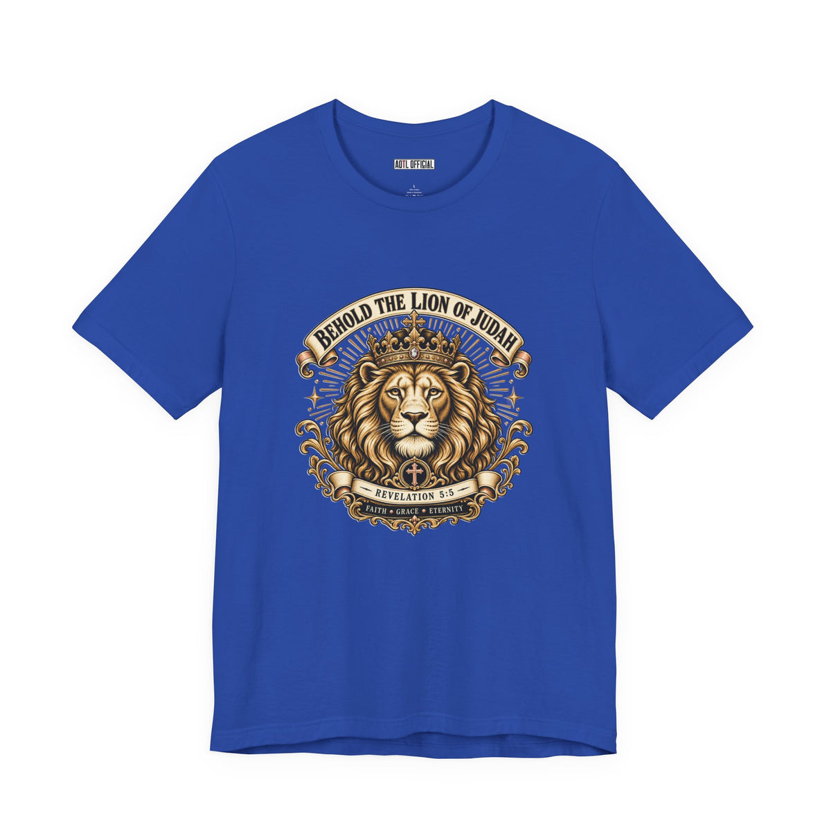 Behold the Lion of Judah — Revelation 5:5 Christian T-shirt
