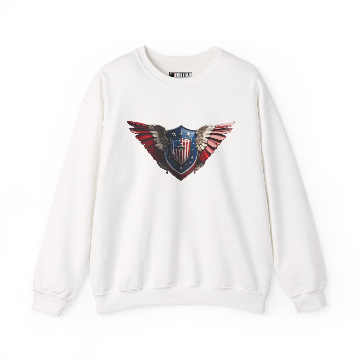 3D Winged Shield Unisex Heavy Blend™ Crewneck Sweatshirt