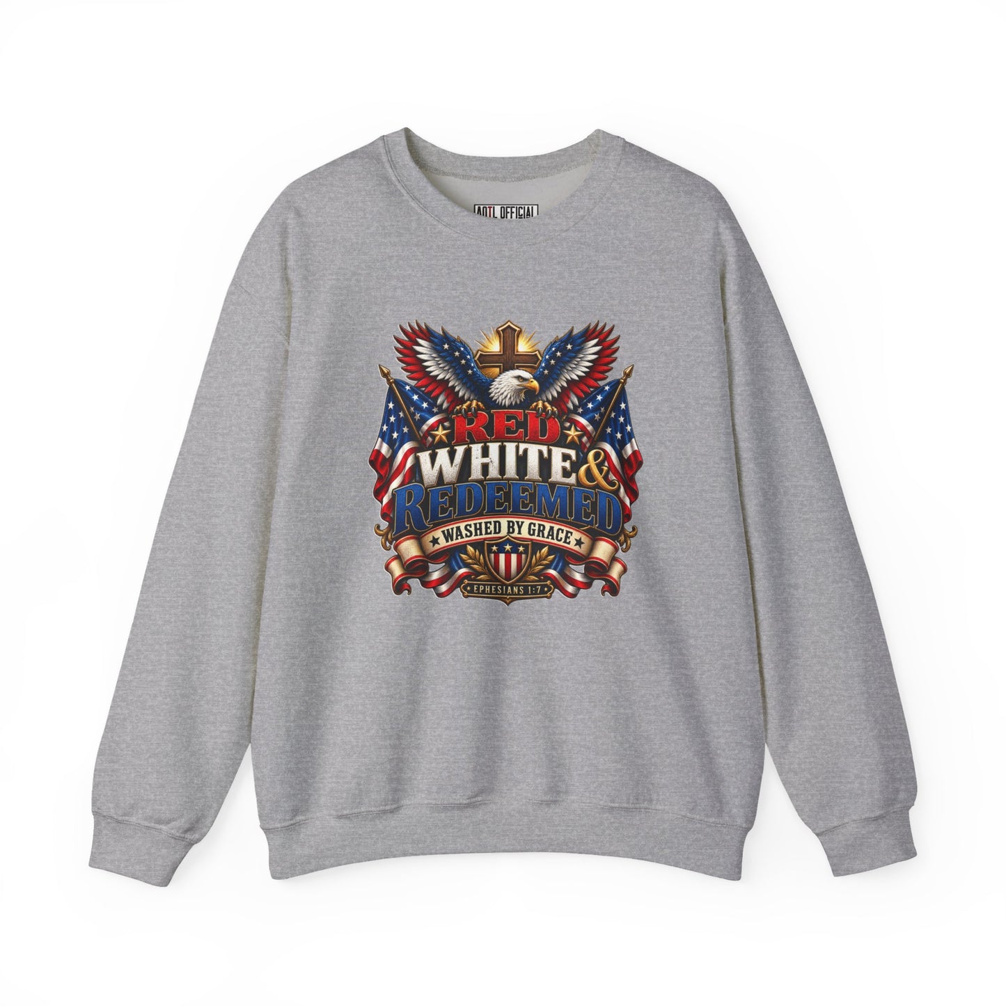 Red, White & Redeemed Christian Sweatshirt