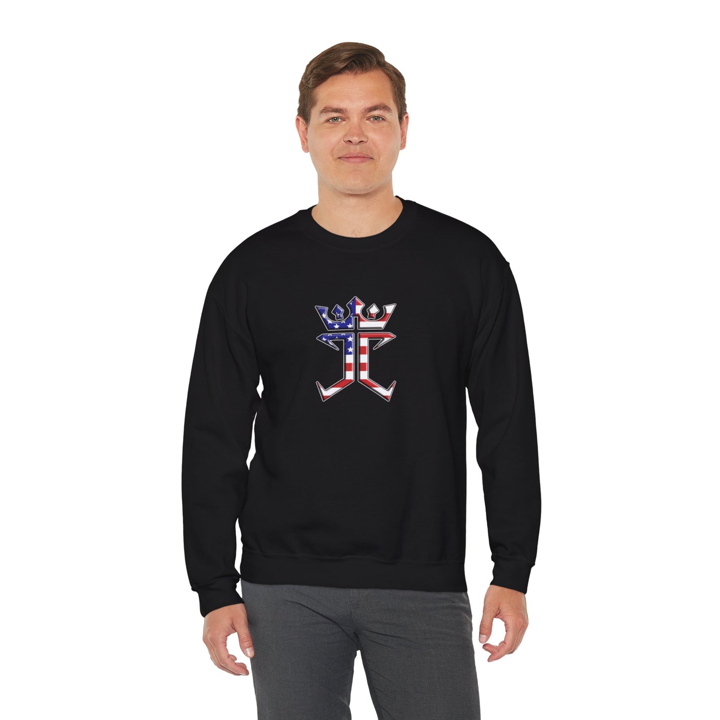Jesus Christ is King of USA Unisex Heavy Blend™ Crewneck Sweatshirt