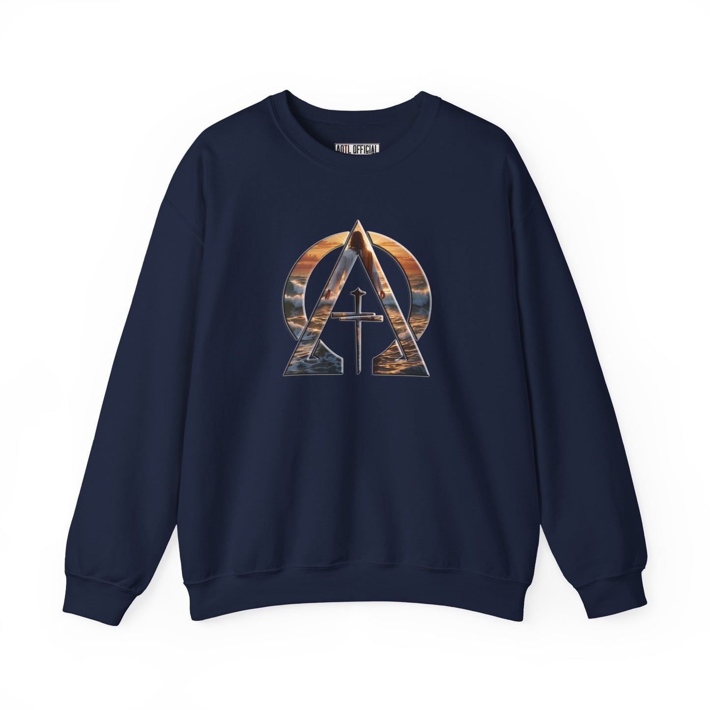 Alpha & Omega Divine Walking on Water Unisex Heavy Blend™ Crewneck Sweatshirt