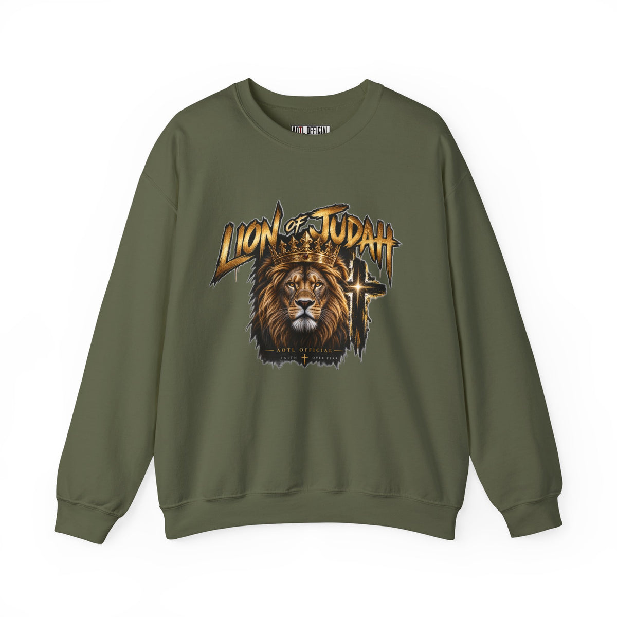 Lion of Judah — Faith Over Fear Christian Sweatshirt
