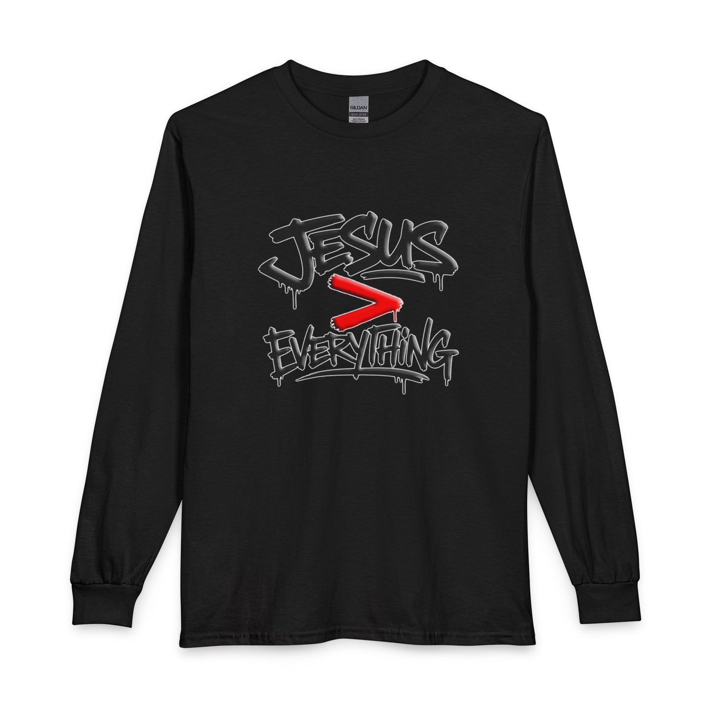 Jesus > Everything Graffiti Christian Long Sleeve Shirt