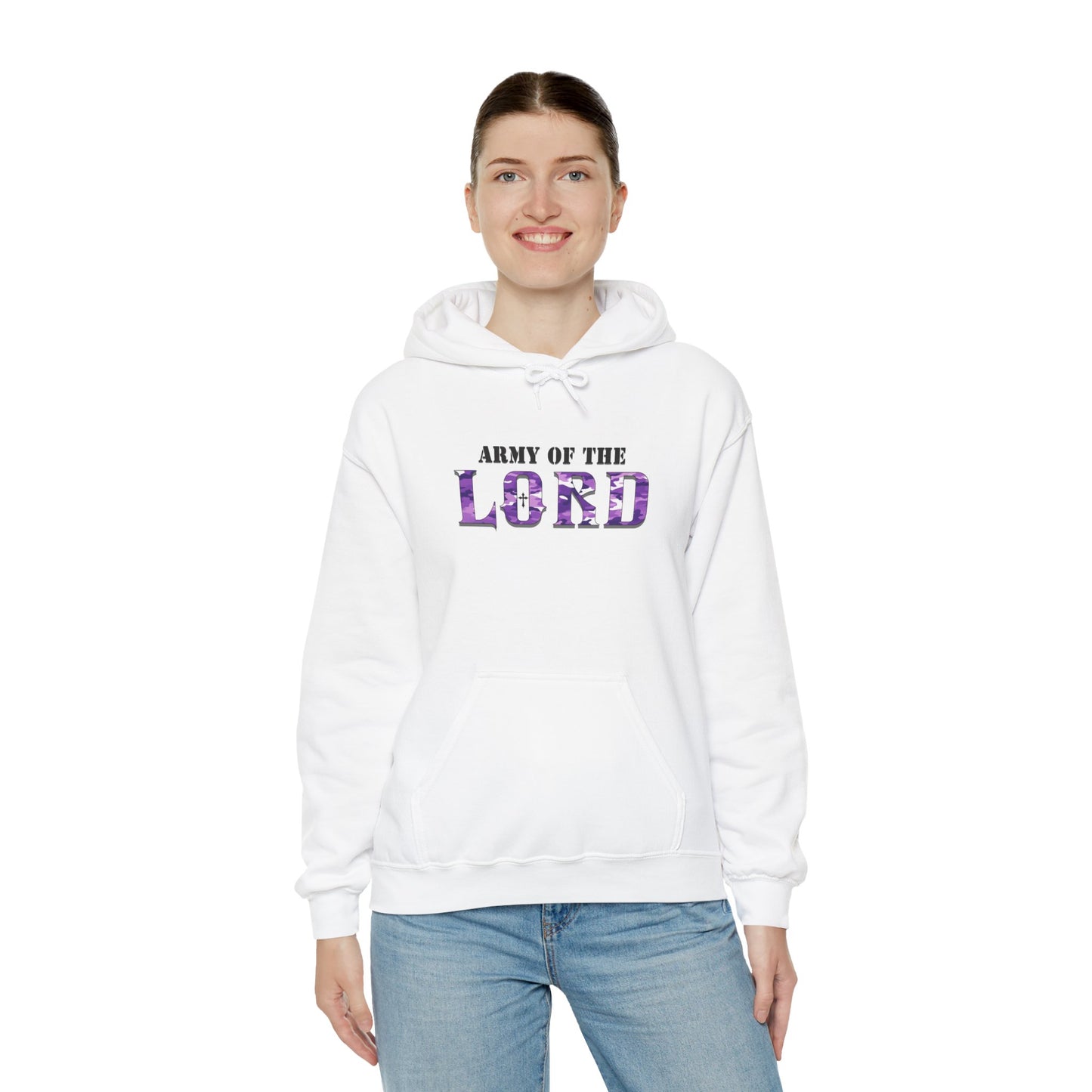 Army Of The Lord Purple Camo Unisex Heavy Blend™ Hooded Sweatshirt