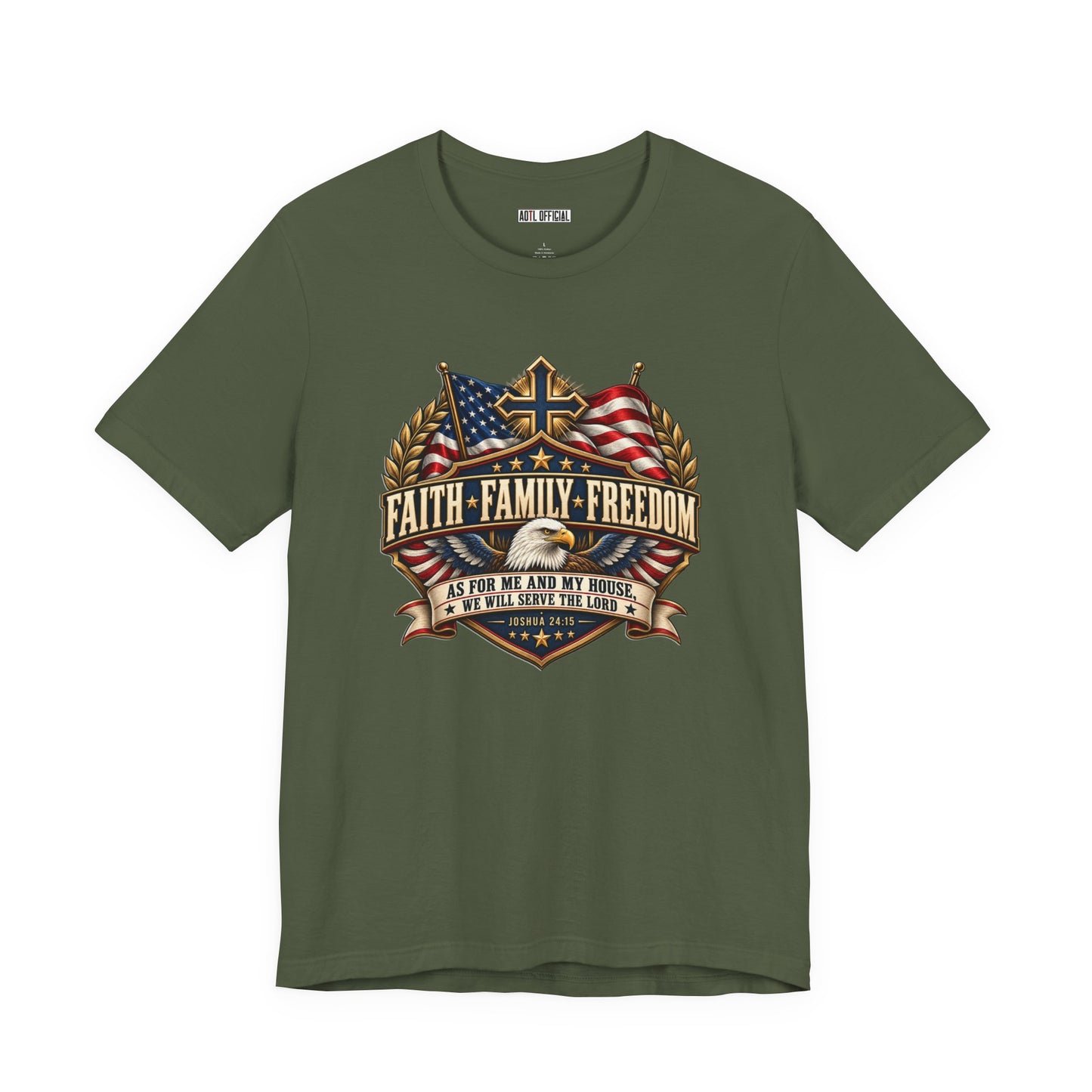 Faith. Family. Freedom. Christian T-shirt