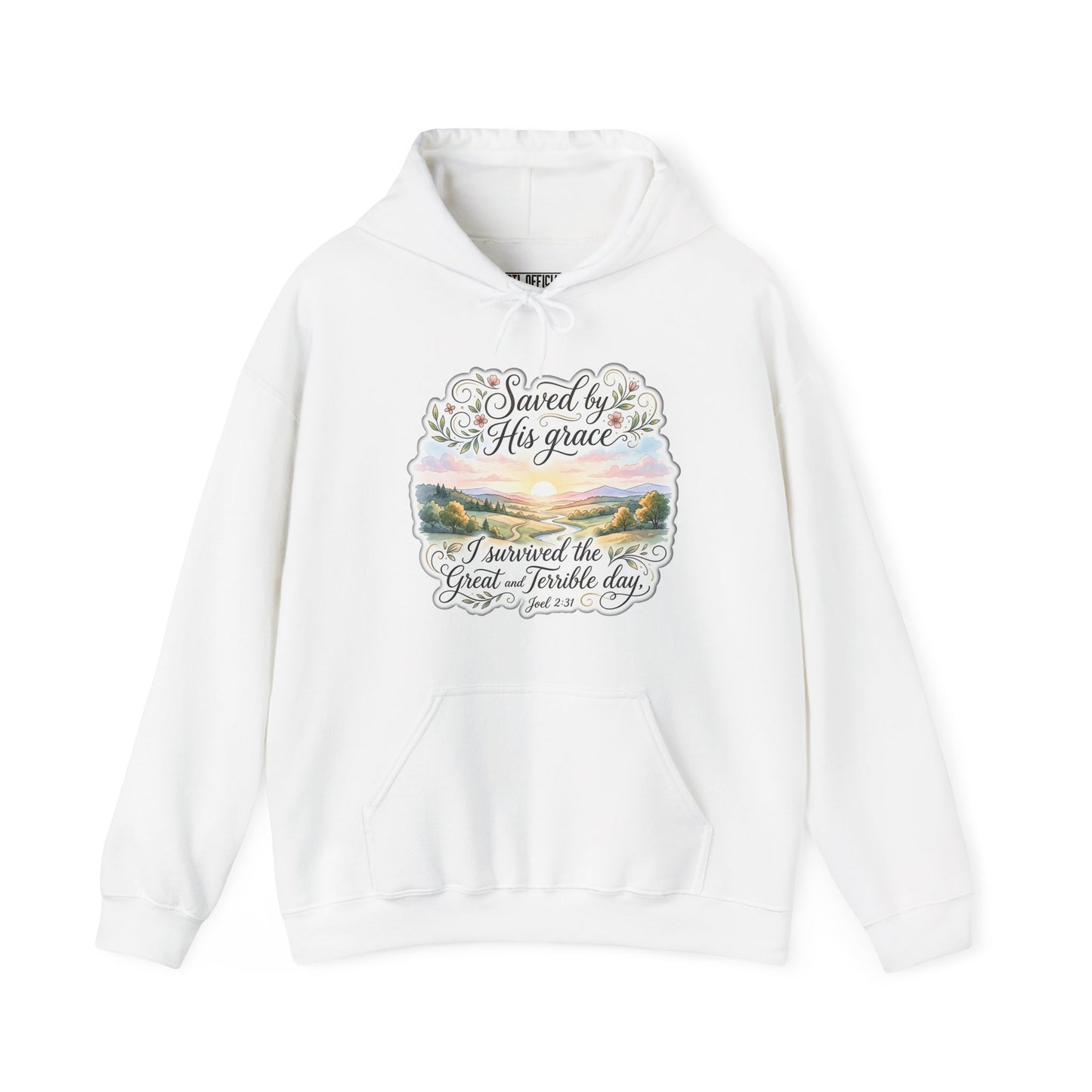 Grace Beyond the Horizon – I Survived the Great and Terrible Day (Joel 2:31) Christian Hoodie