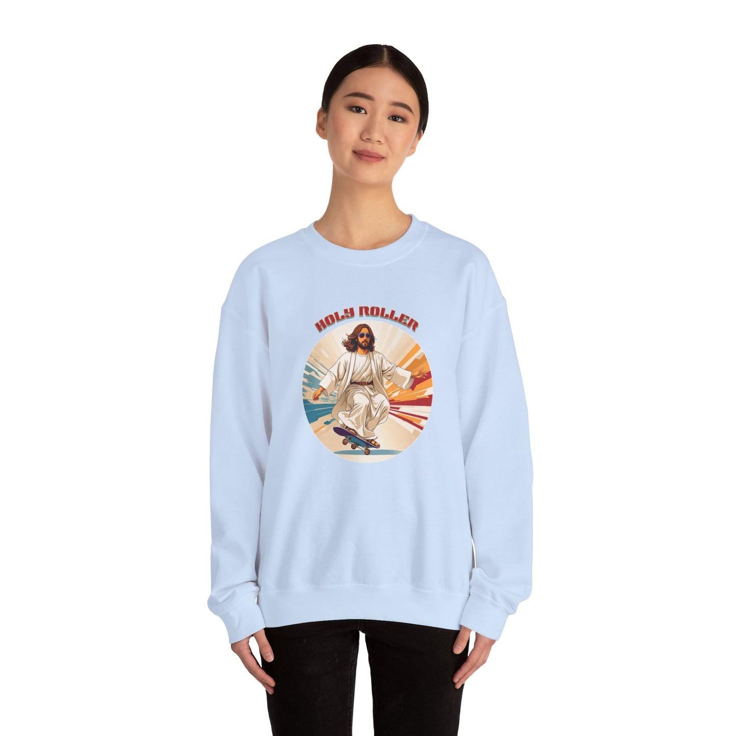 Holy Roller Jesus Unisex Heavy Blend™ Crewneck Sweatshirt