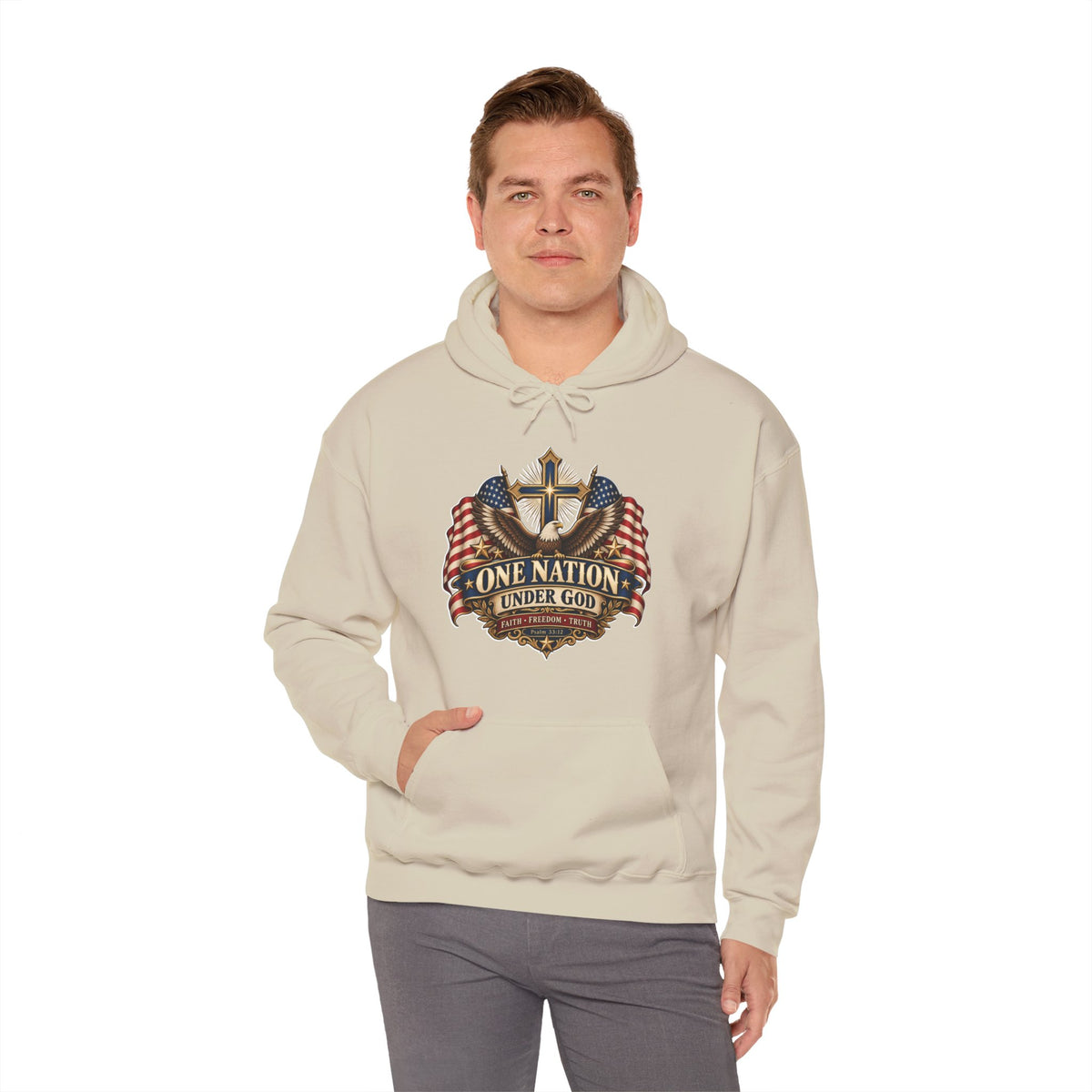 One Nation Under God — Faith, Freedom & Truth Christian Hoodie