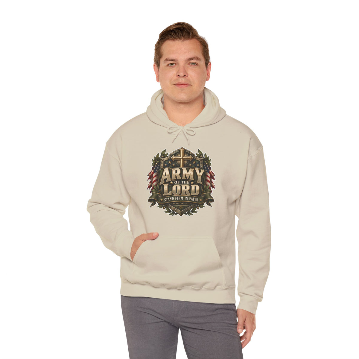 Army of the Lord — Stand Firm in Faith Christian Hoodie