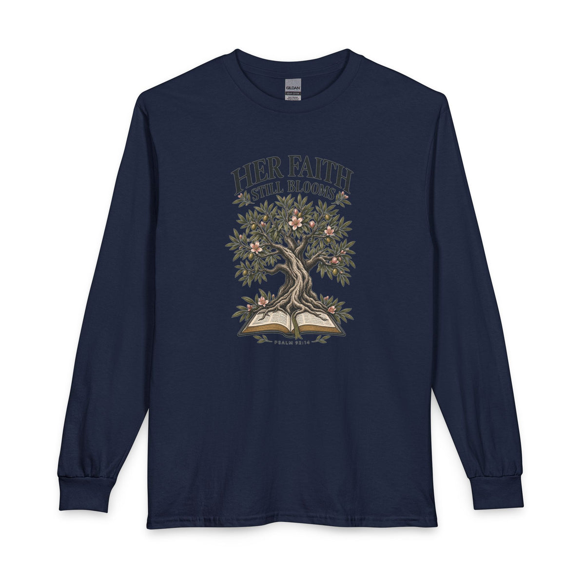 Her Faith Still Blooms Christian Long Sleeve Shirt