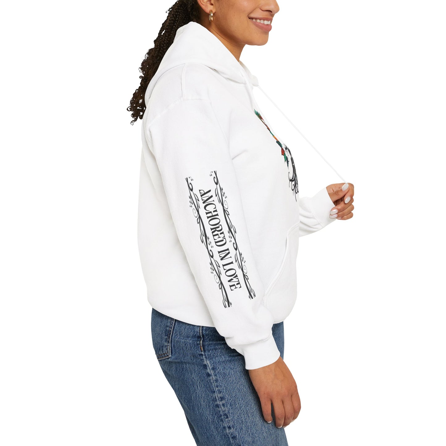 Planted In Grace With Powerful Sleeve Message Unisex Heavy Blend™ Hooded Sweatshirt