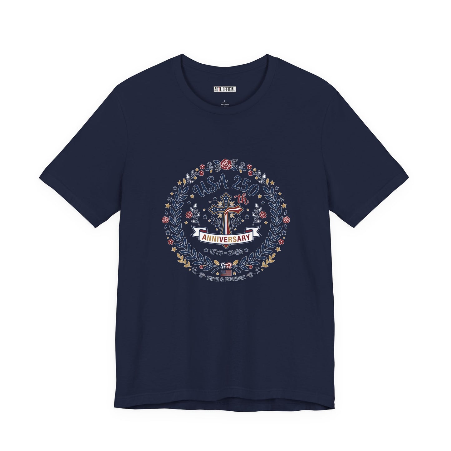 Ladies USA 250th Anniversary Classic Unisex Short Sleeve Tee