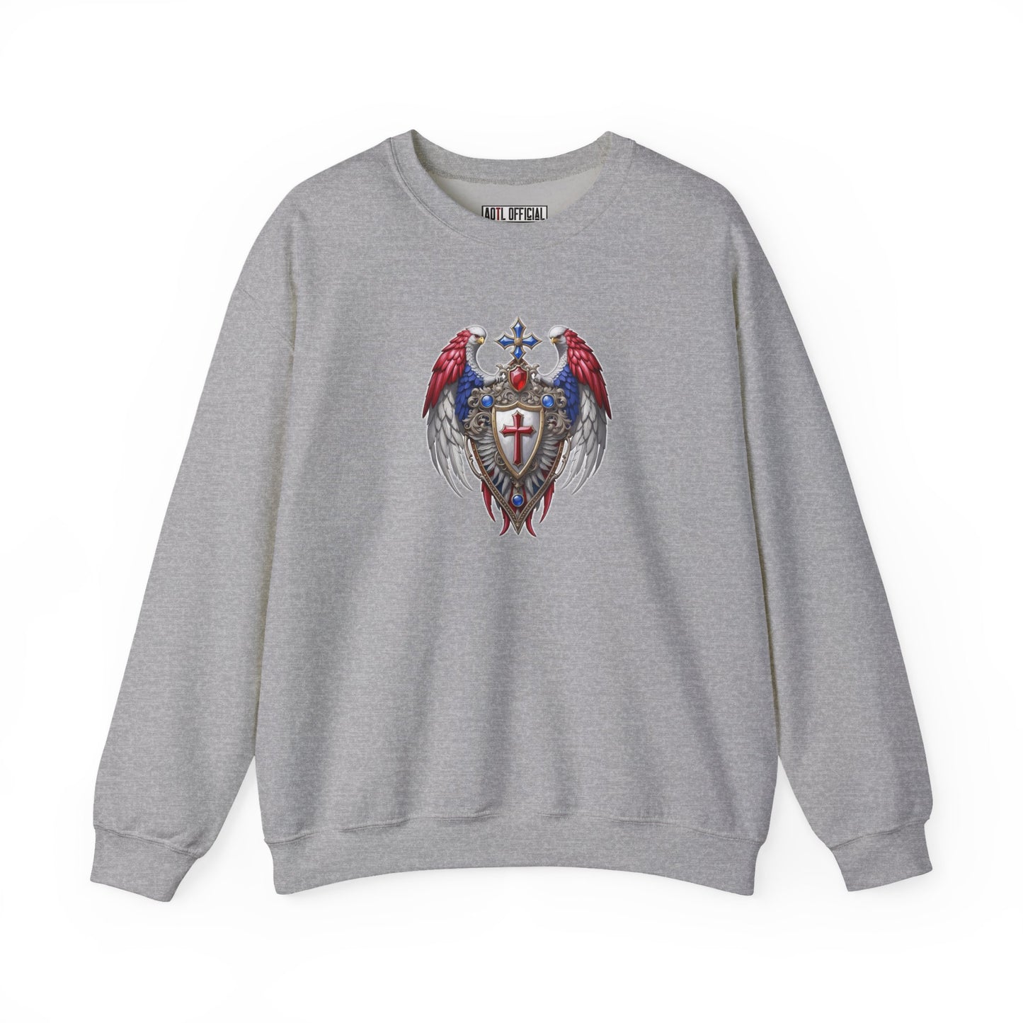 Winged Guardians of Faith Unisex Heavy Blend™ Crewneck Sweatshirt