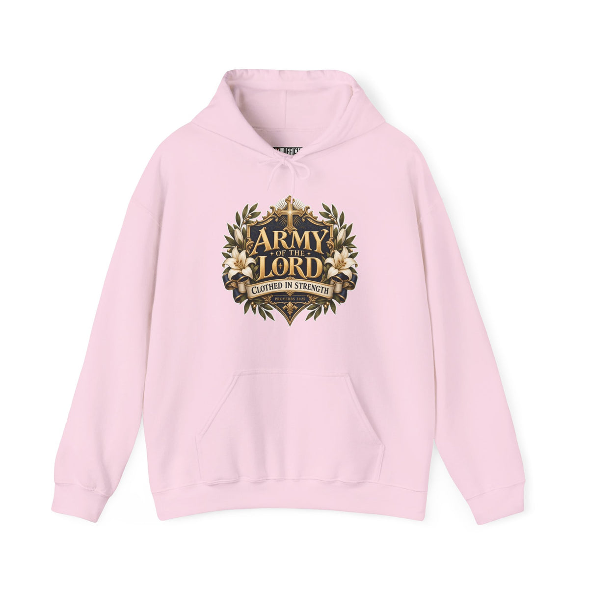 Army of the Lord — Clothed in Strength Christian Hoodie