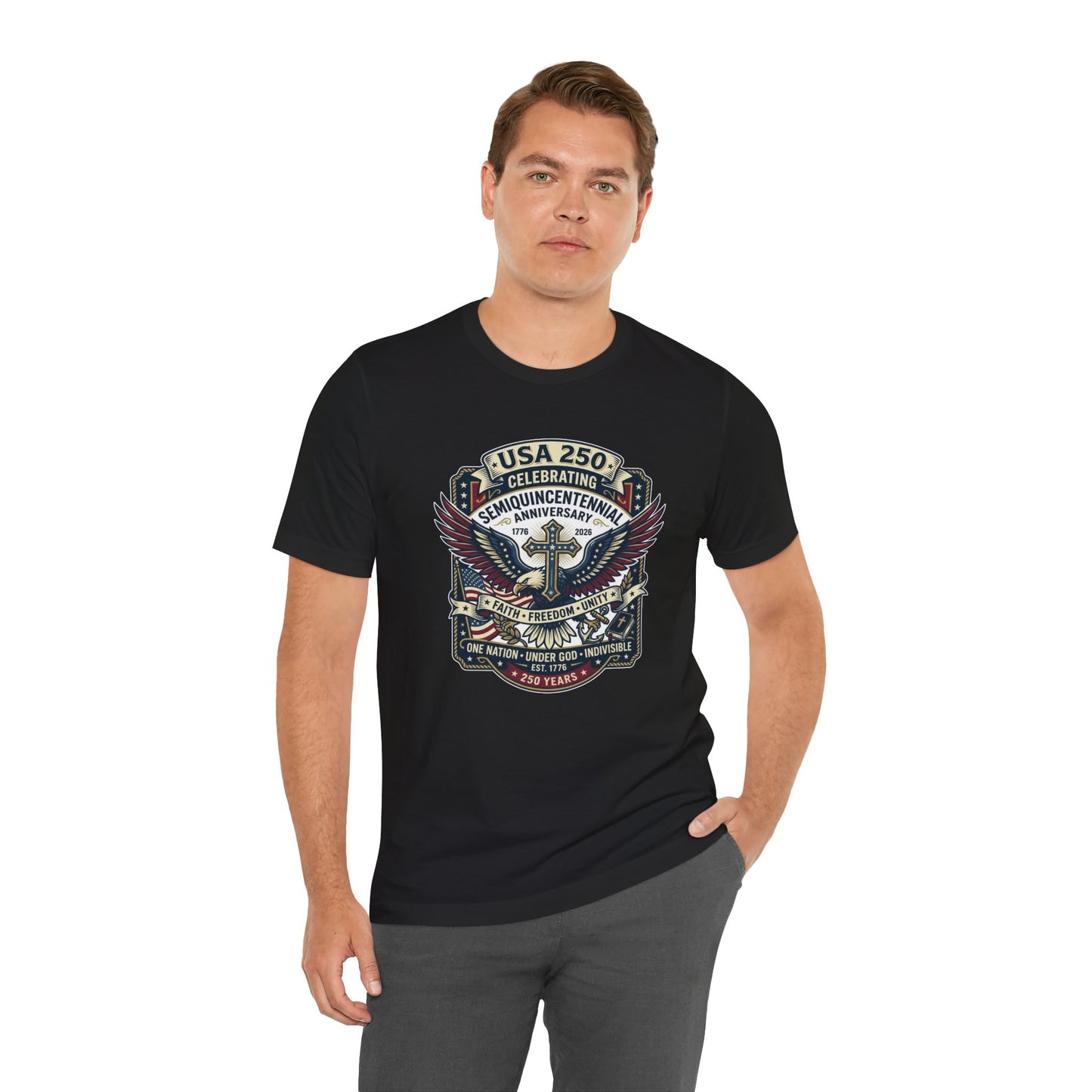 250 year Anniversary One Nation Under God Classic Unisex Short Sleeve Tee
