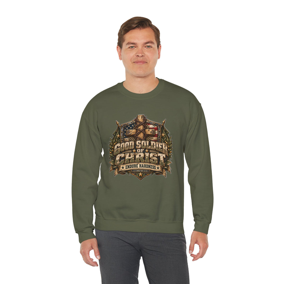 Good Soldier of Christ — Endure Hardness Christian Sweatshirt