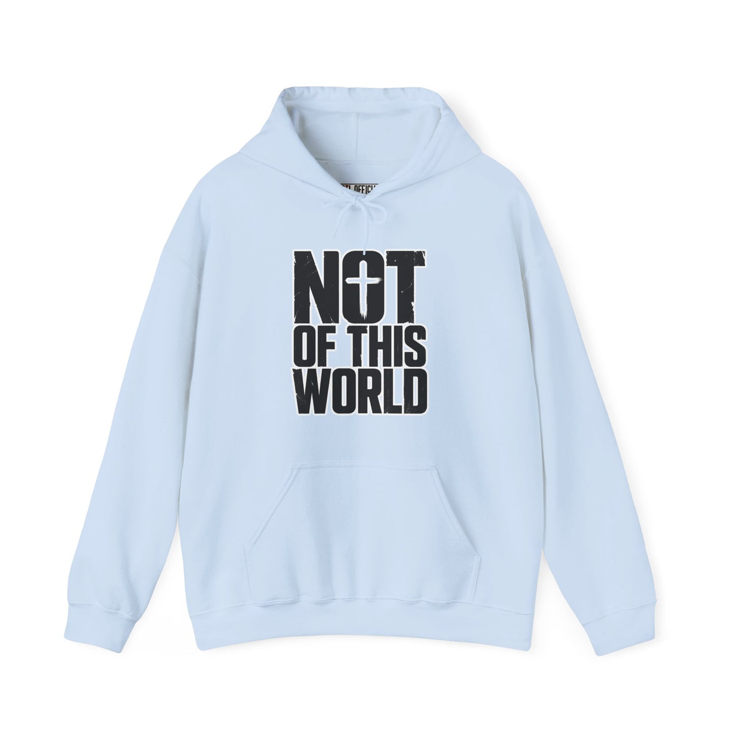 Not Of This World Black Text Christian Hoodie