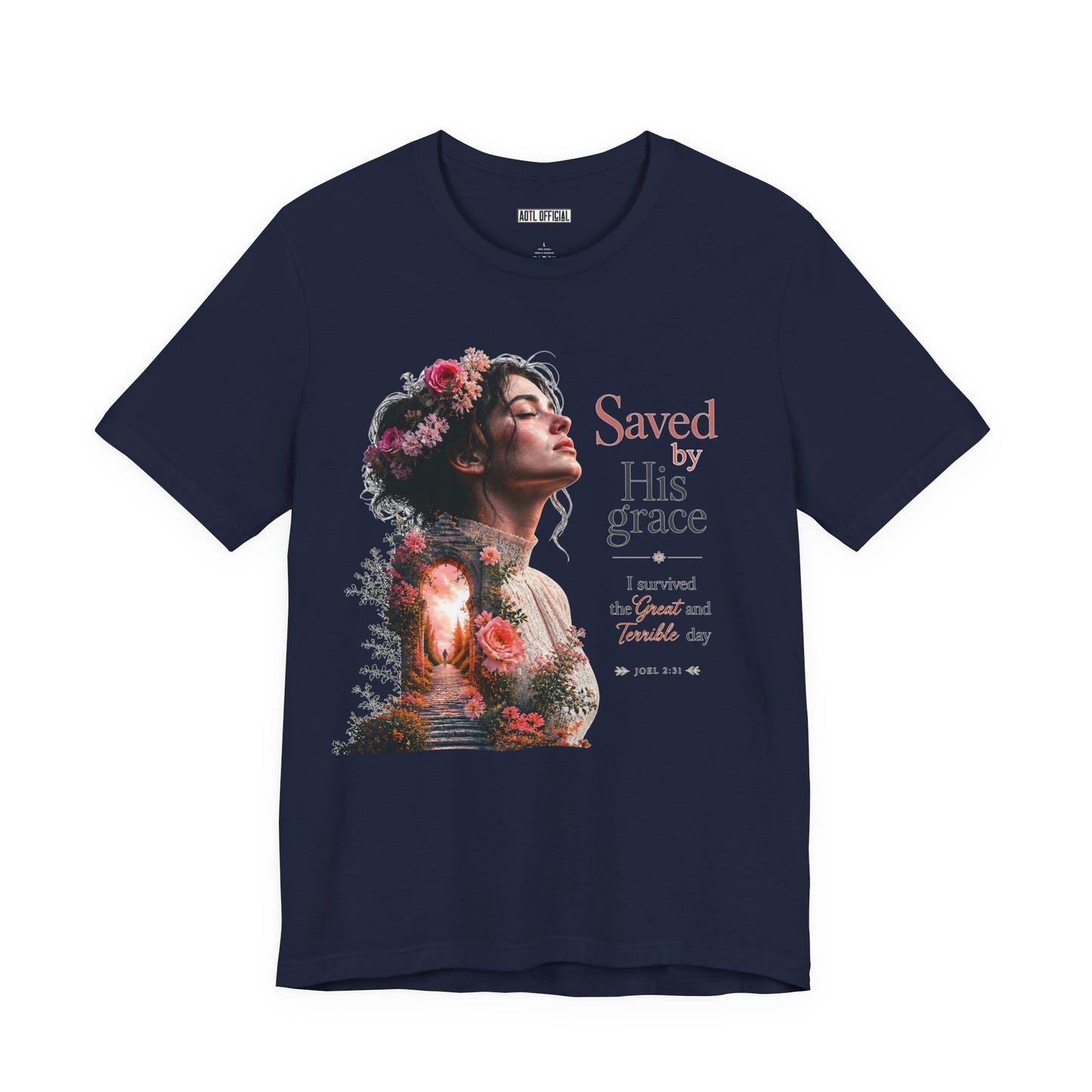 Pathway of Grace – I Survived the Great and Terrible Day (Joel 2:31) Unisex Short Sleeve Tee