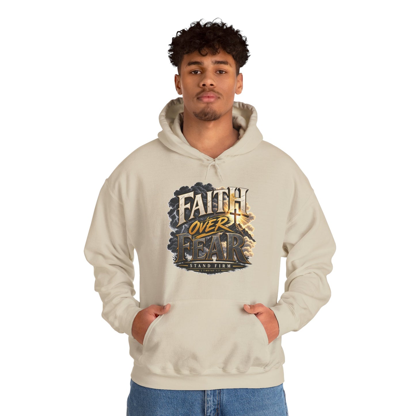 Faith Over Fear – Stand Firm Christian Hoodie