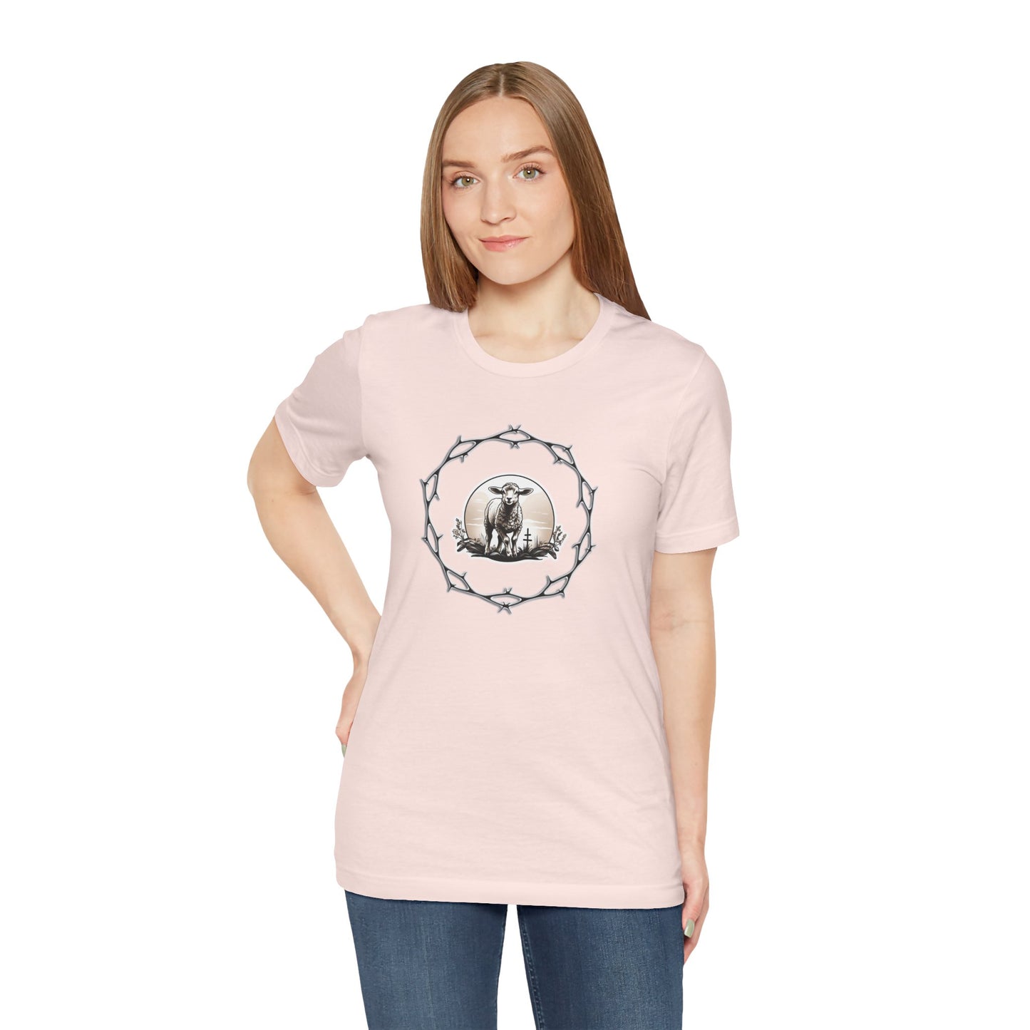 Circle of Thorns & Sacrificial Lamb Unisex  Short Sleeve Tee