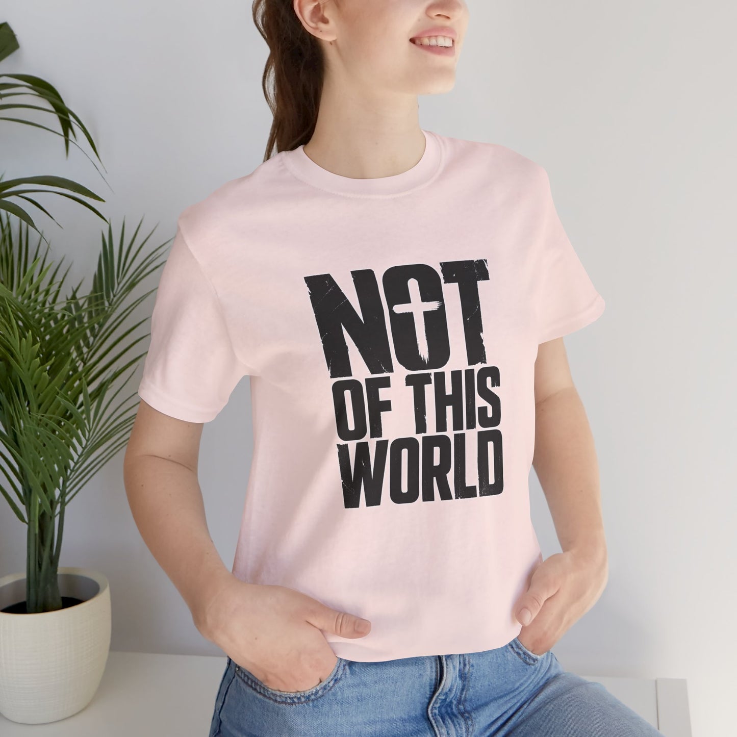 Not Of This World Black Text Christian T-Shirt